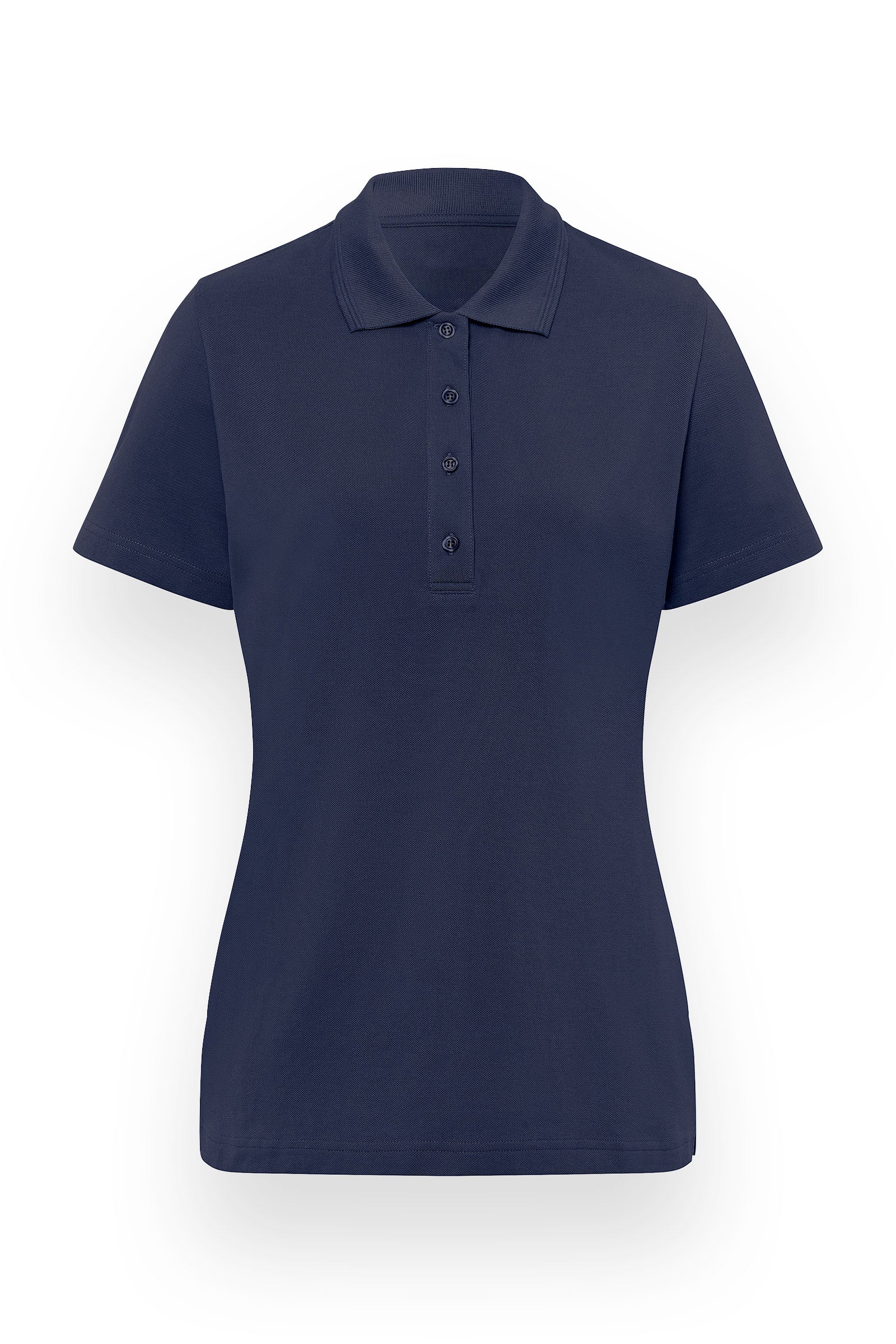 Stretch Shirt Damen - Polokragen navy