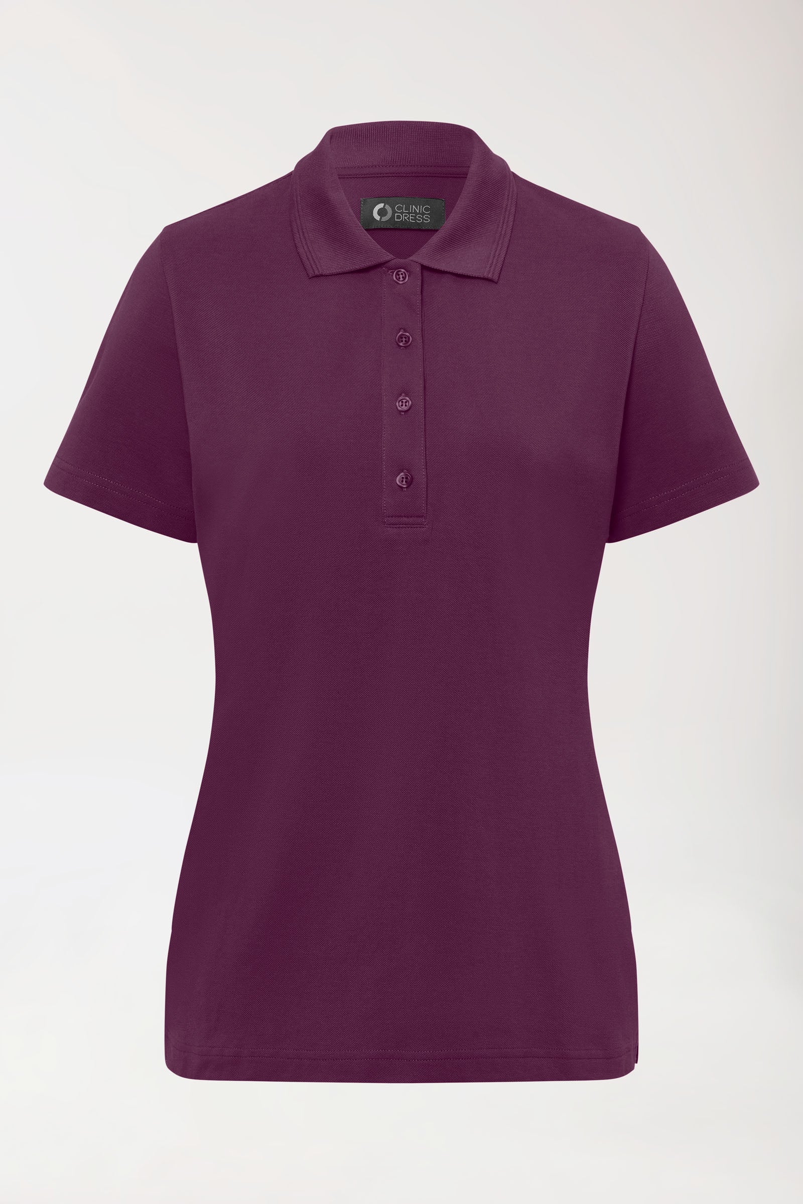 COMFY FLEX Stretch Shirt Damen - Polokragen pflaume