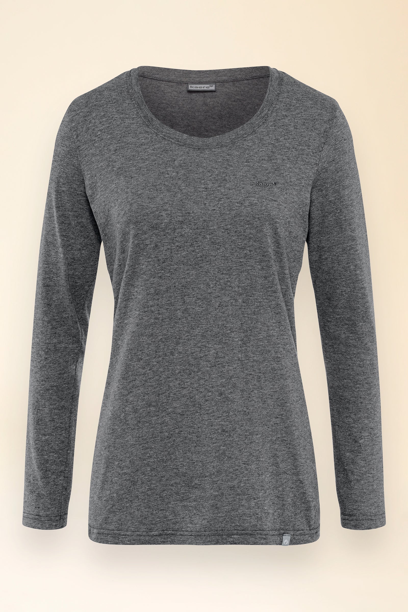 KAERE Shirt Damen - Longsleeve dunkelgrau melange