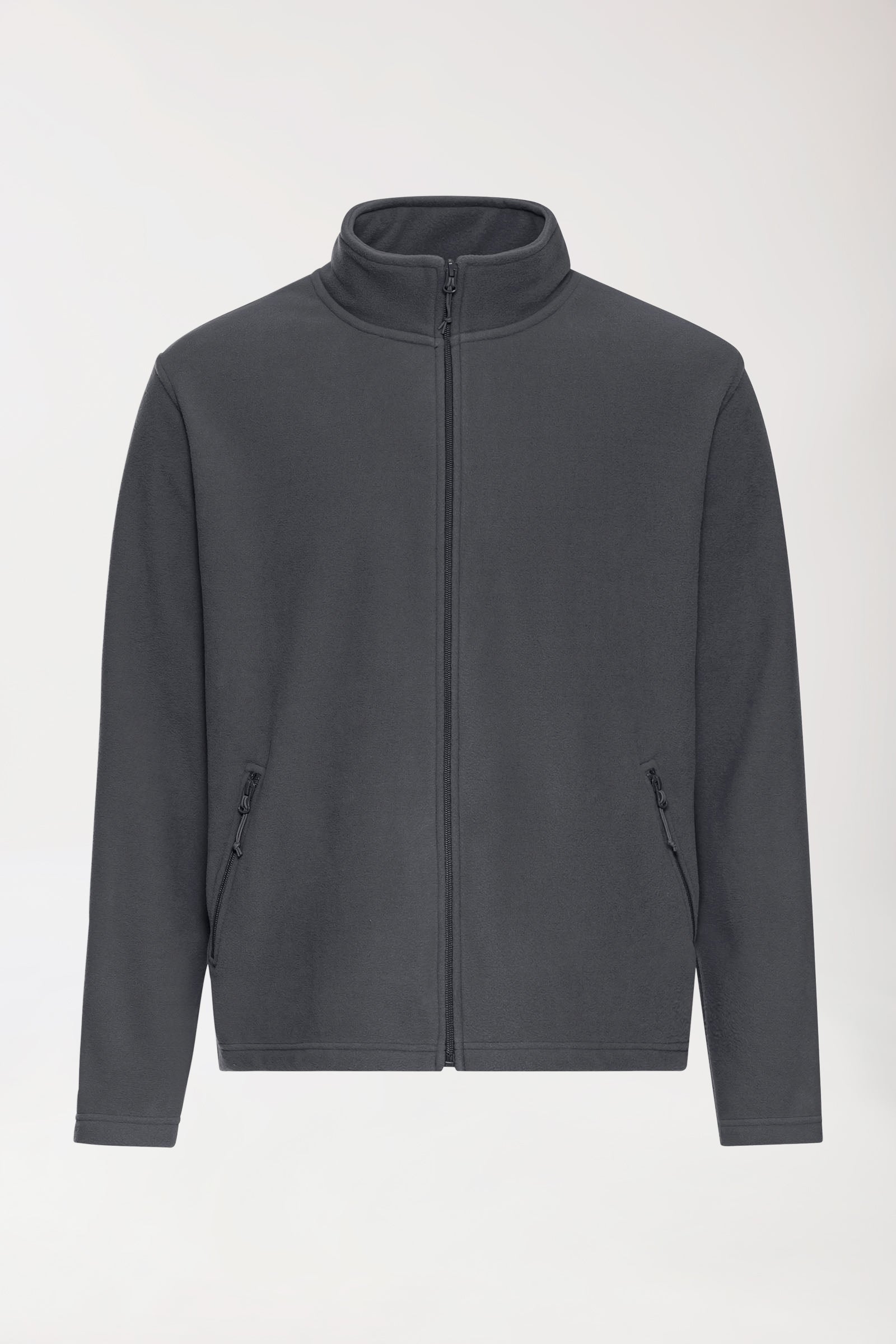 Fleecejacke Herren - Stehkragen erzgrau
