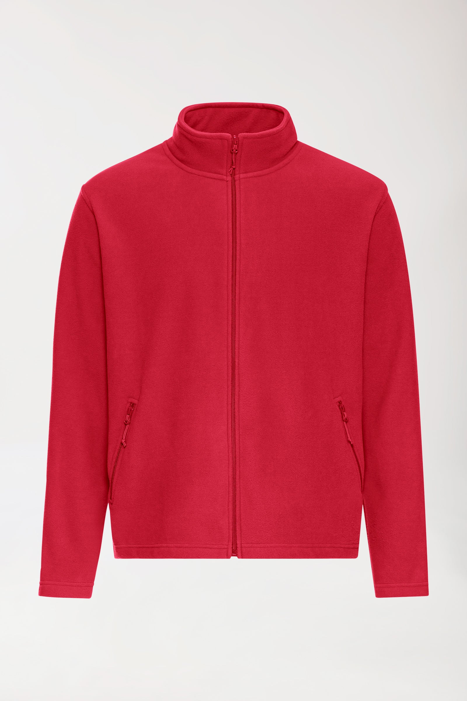 Fleecejacke Herren - Stehkragen rot