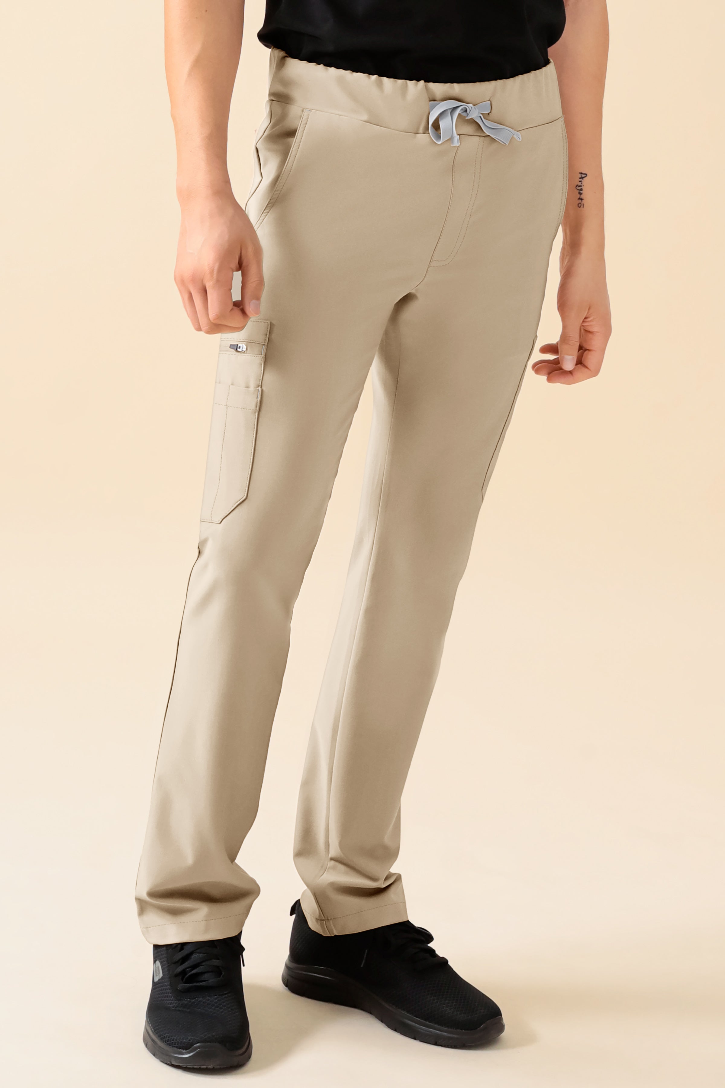 KAERE Hose Herren - gerader Saum mit Beintaschen sand