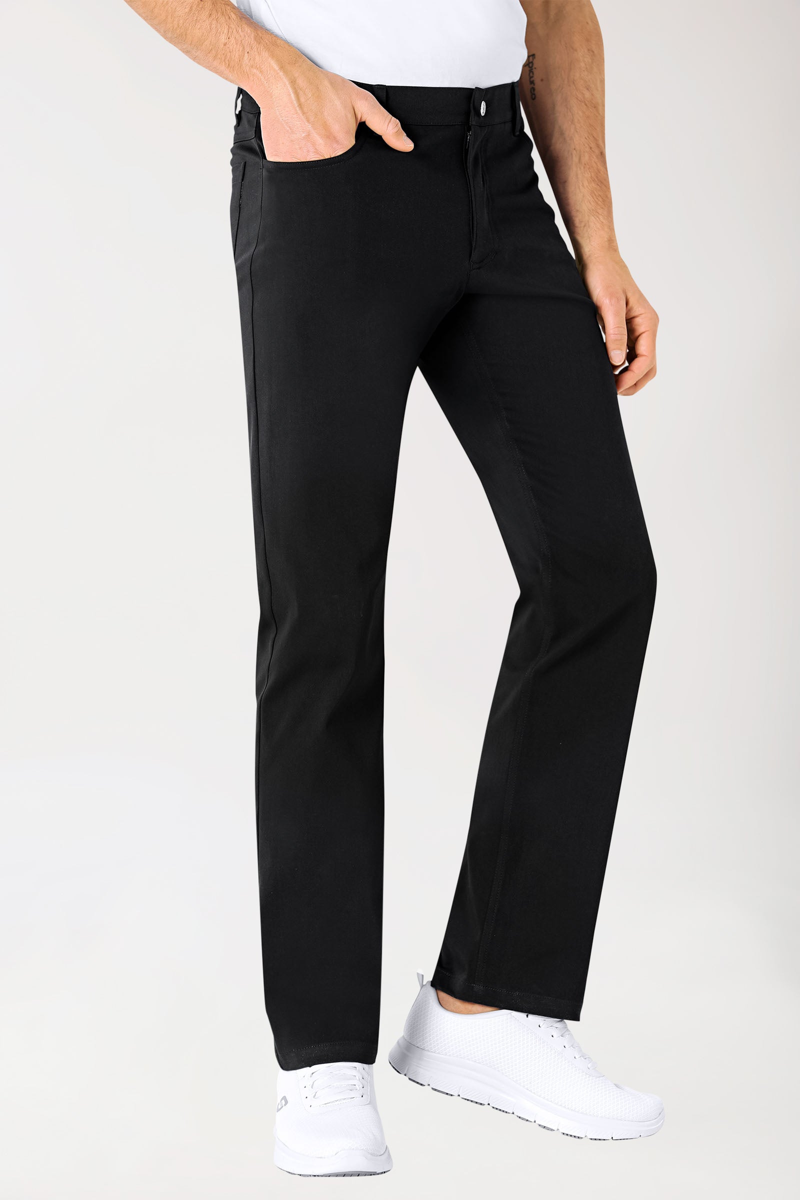 COMFY FLEX 5-Pocket Hose Herren - gerades Bein schwarz