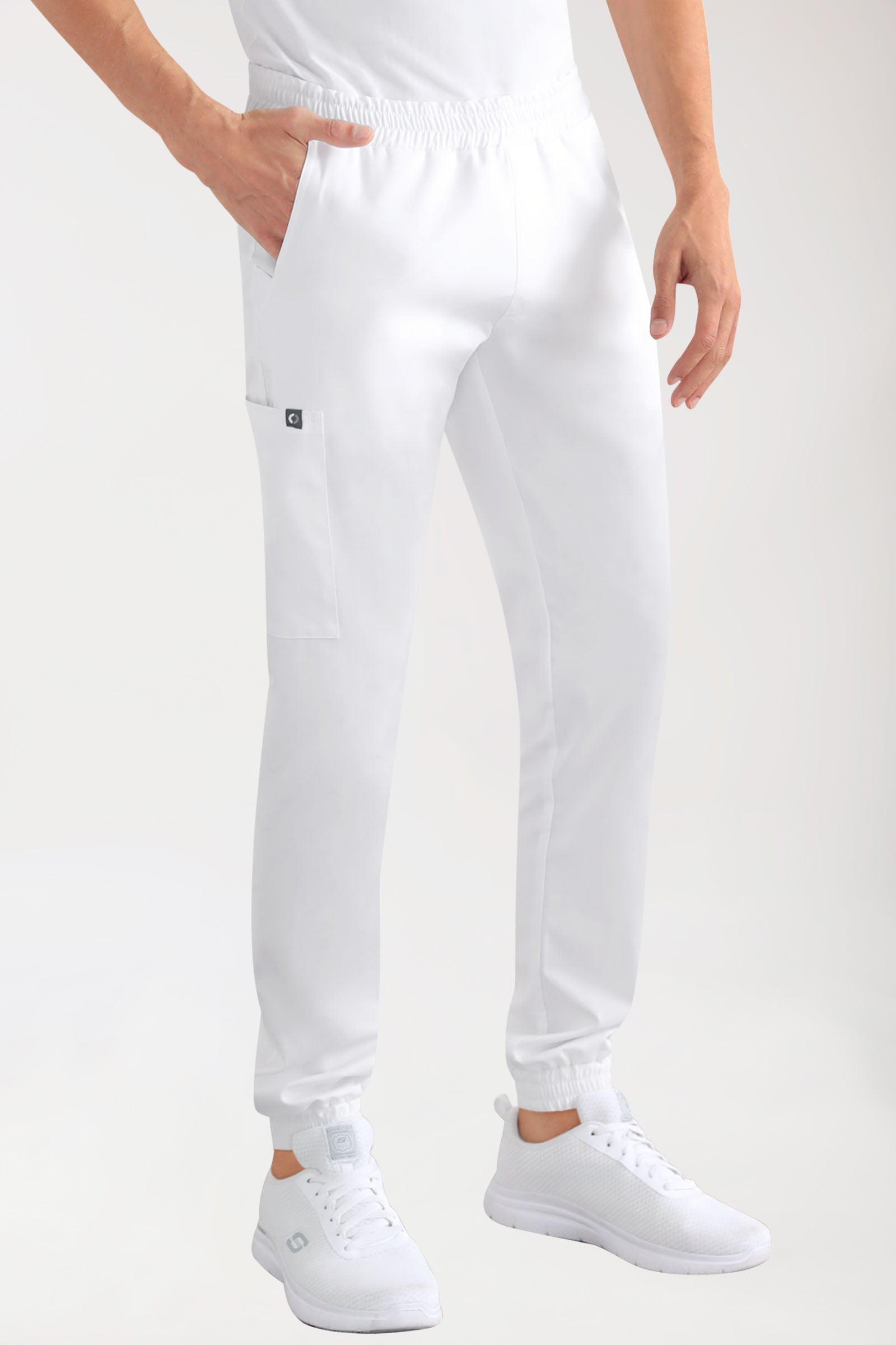 CORE Cargohose Herren - Jogpants Style weiß