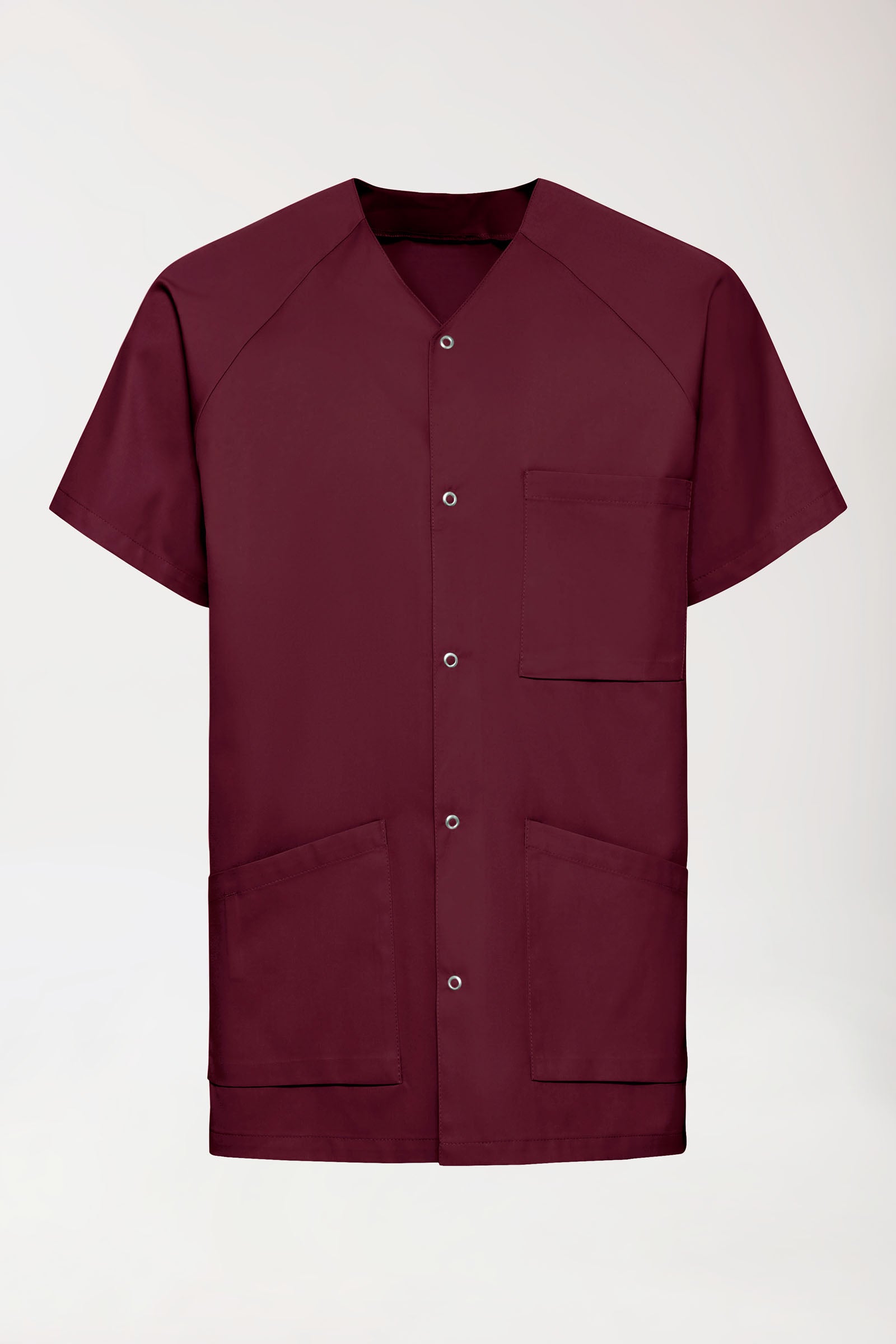 DER Kasack-Kasack Herren - durchgeknöpft bordeaux, Vorderansicht