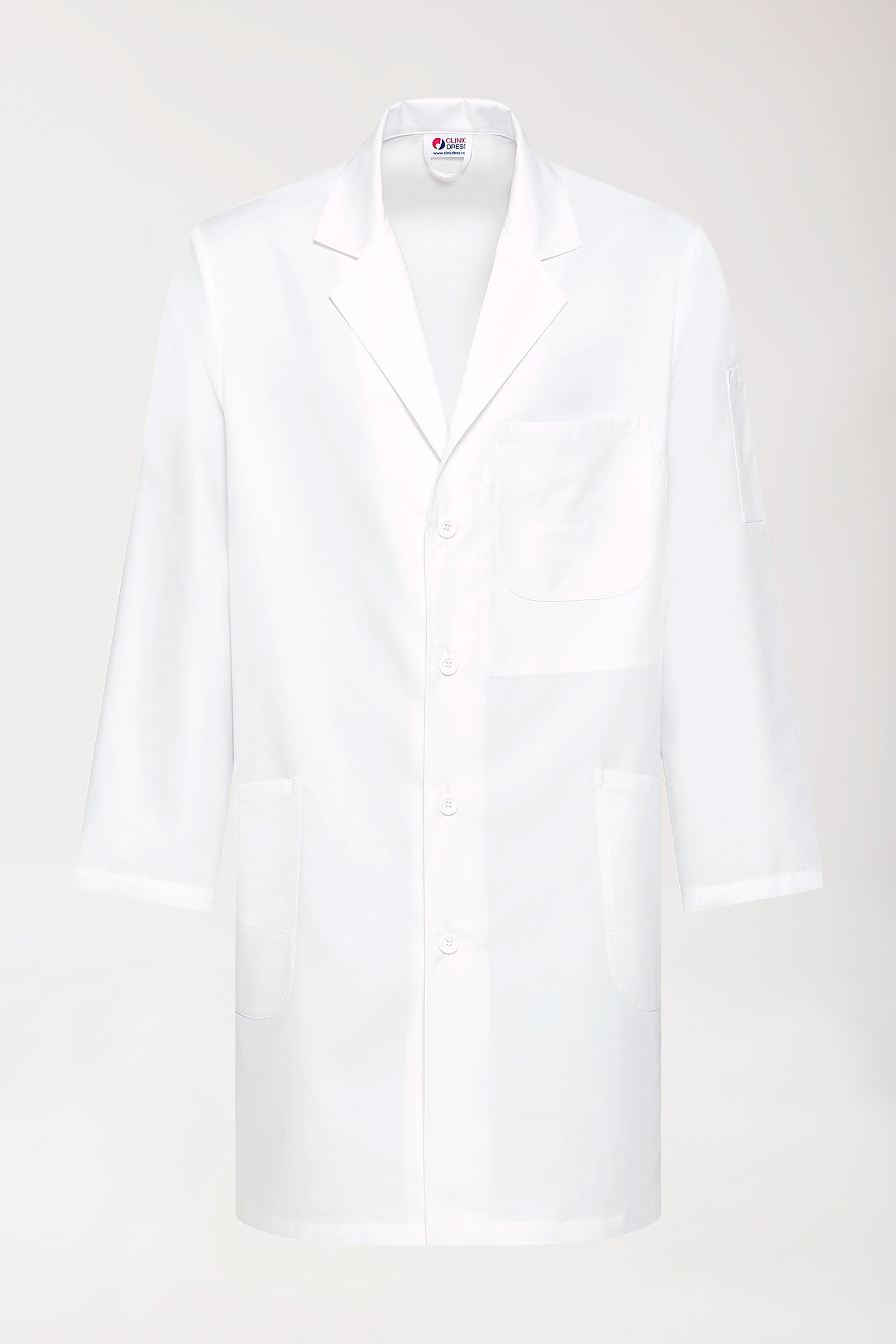 Mantel Herren - Reverskragen - durchgeknöpft weiß