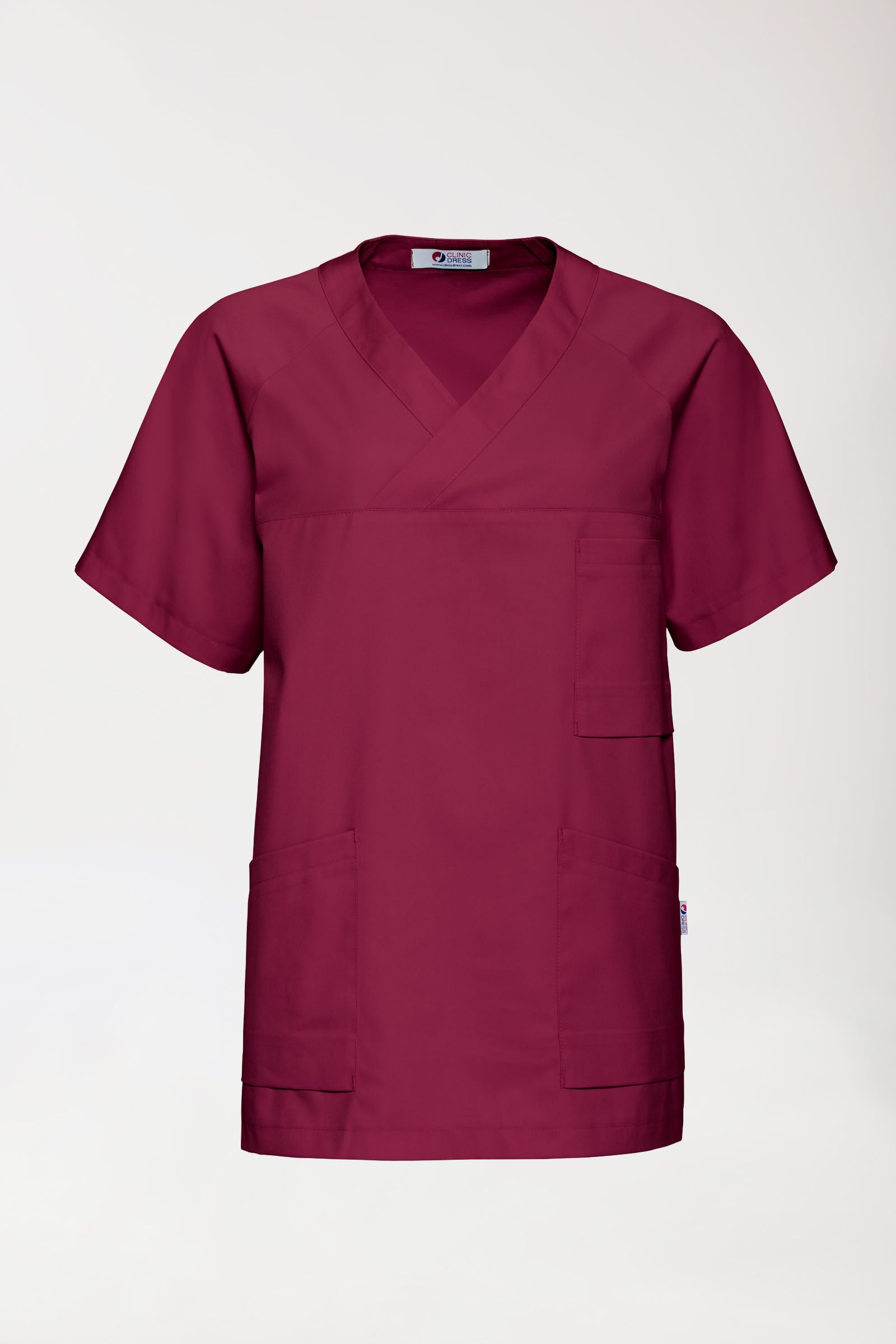 CORE Schlupfkasack Herren - V-Ausschnitt bordeaux