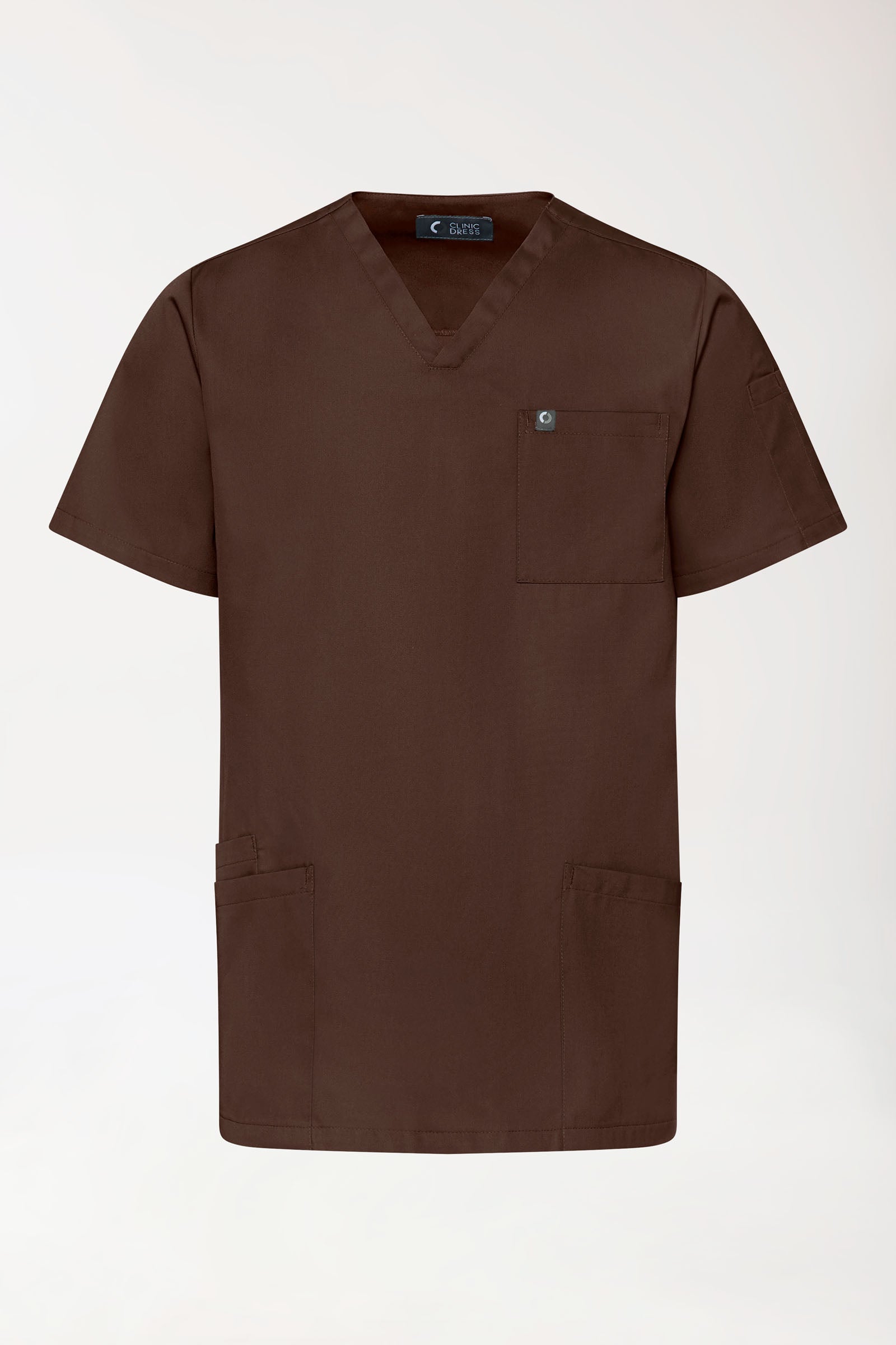 GREEN Stretch Schlupfkasack Herren - V-Ausschnitt coffee