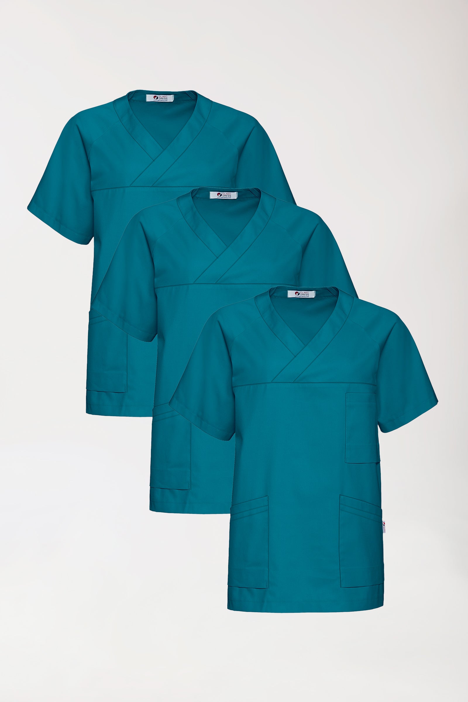 CORE Schlupfkasack Herren - 3er-Pack - V-Ausschnitt petrol