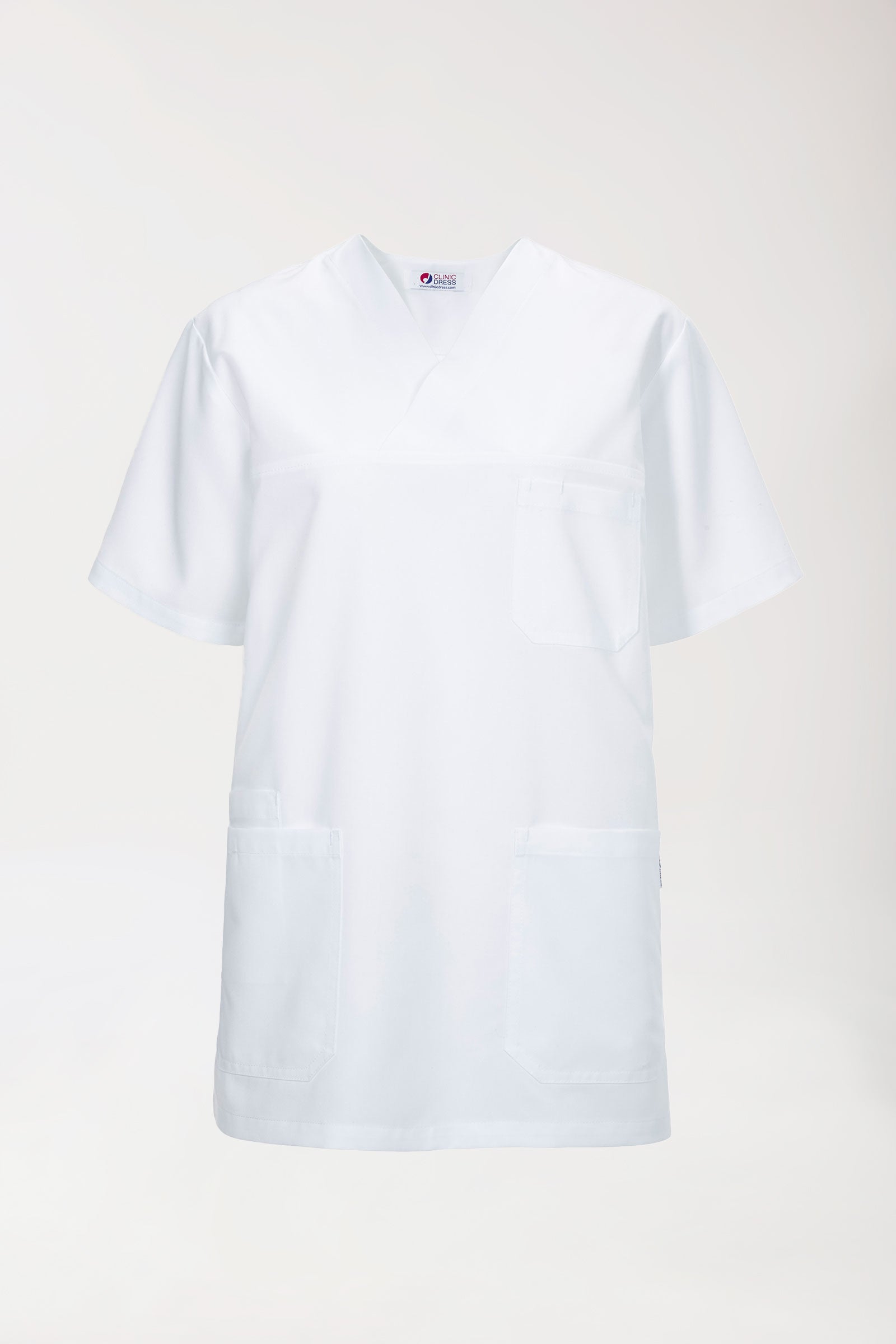 GREEN Schlupfkasack Herren - V-Ausschnitt weiß