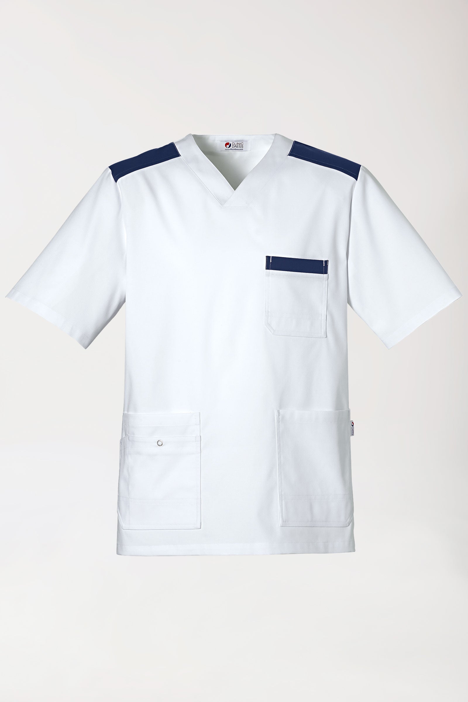 CLINIC STRETCH Schlupfkasack Herren weiß/navy