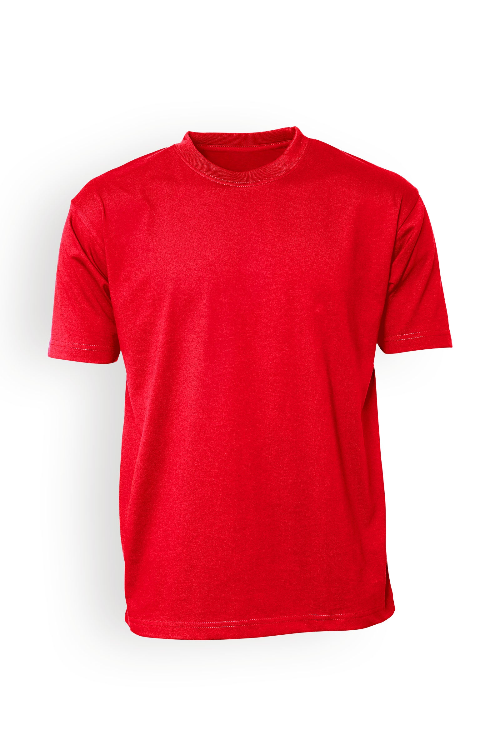 Shirt Herren Industriewäsche geeignet nach EN ISO 15797 - 1/2 Arm rot, Vorderansicht