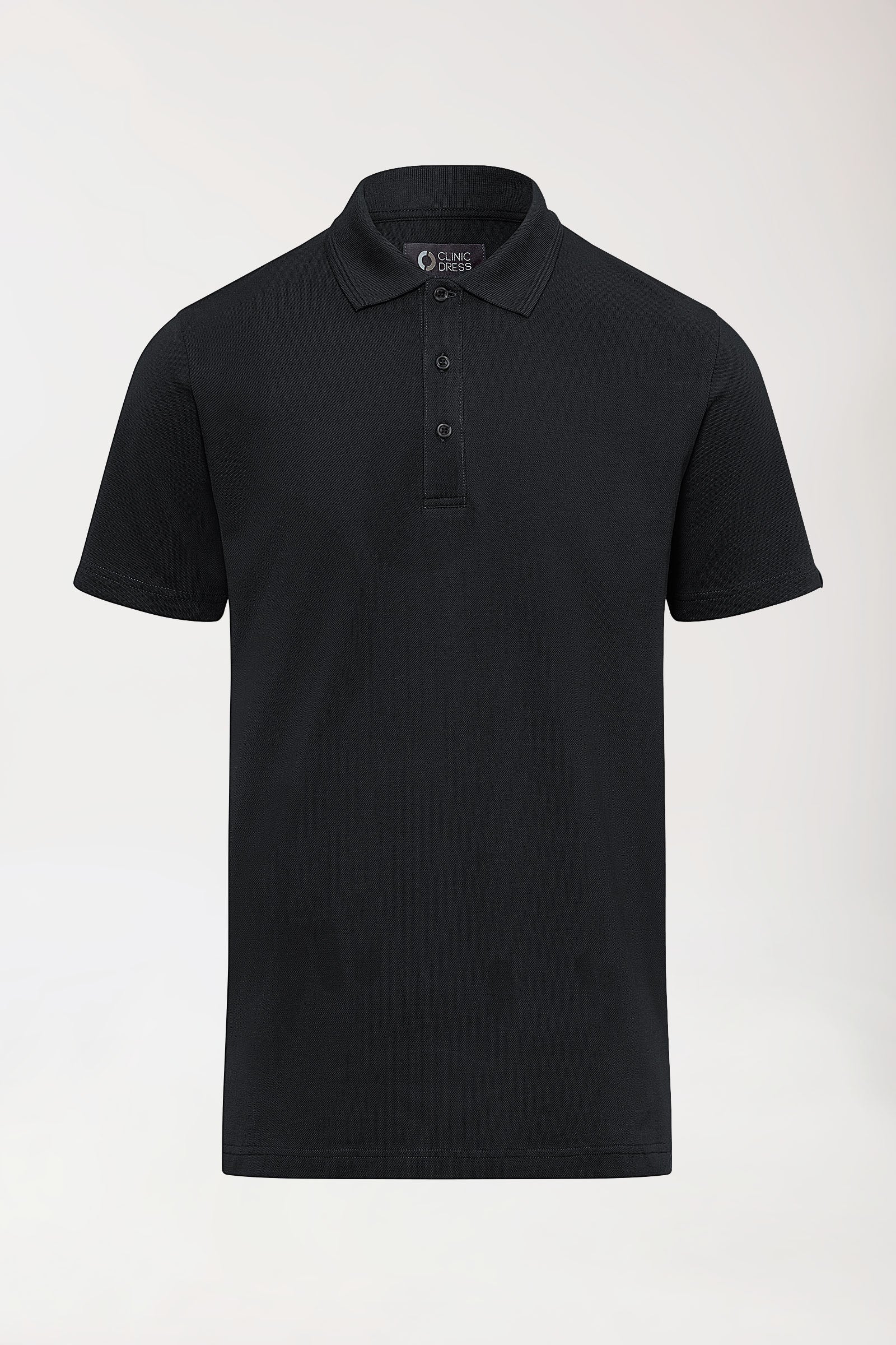 COMFY FLEX Stretch Shirt Herren - Polokragen schwarz