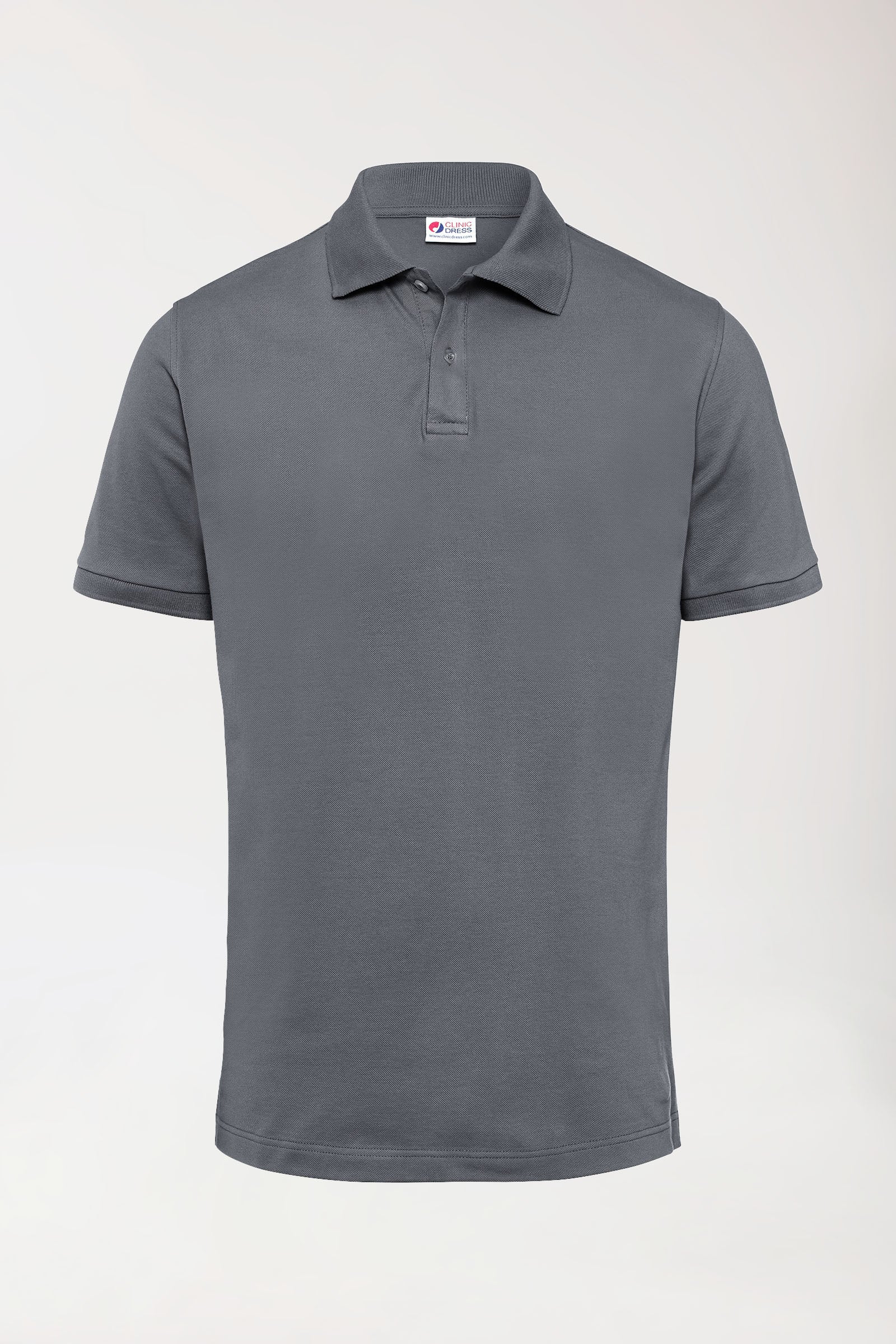 Stretch Shirt Herren - Polokragen steingrau