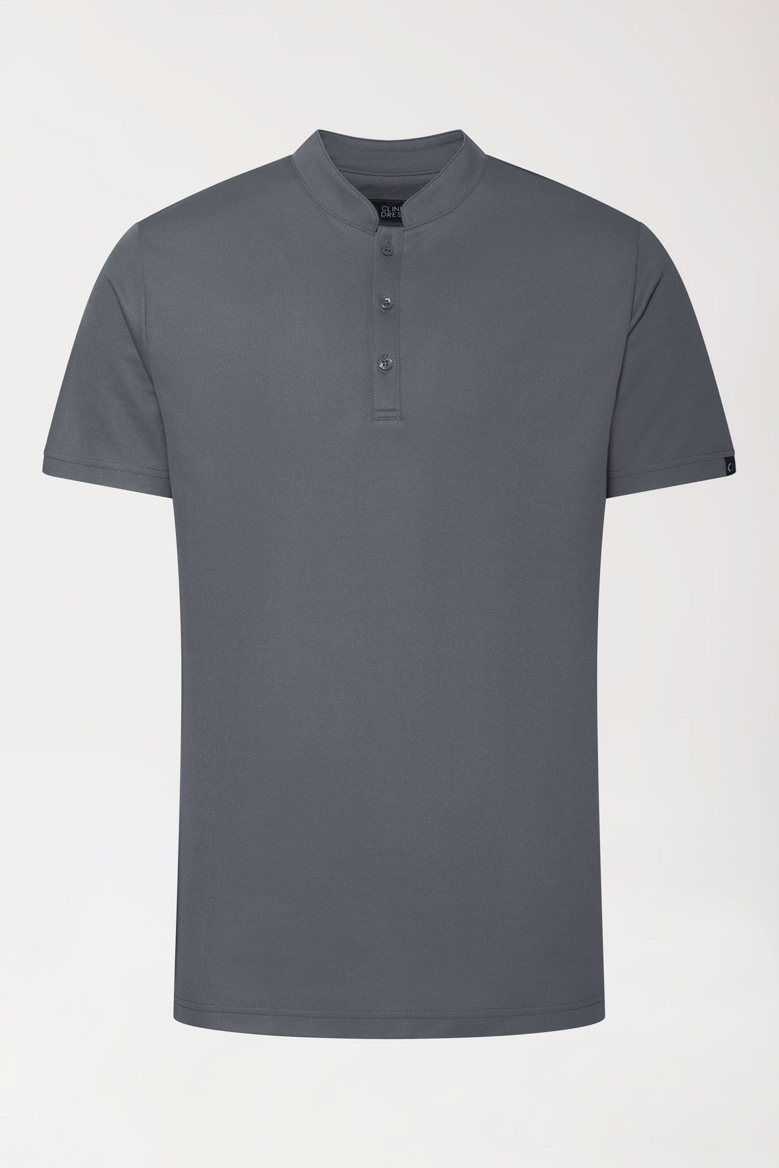 COMFY FLEX Stretch Shirt Herren - Stehkragen steingrau