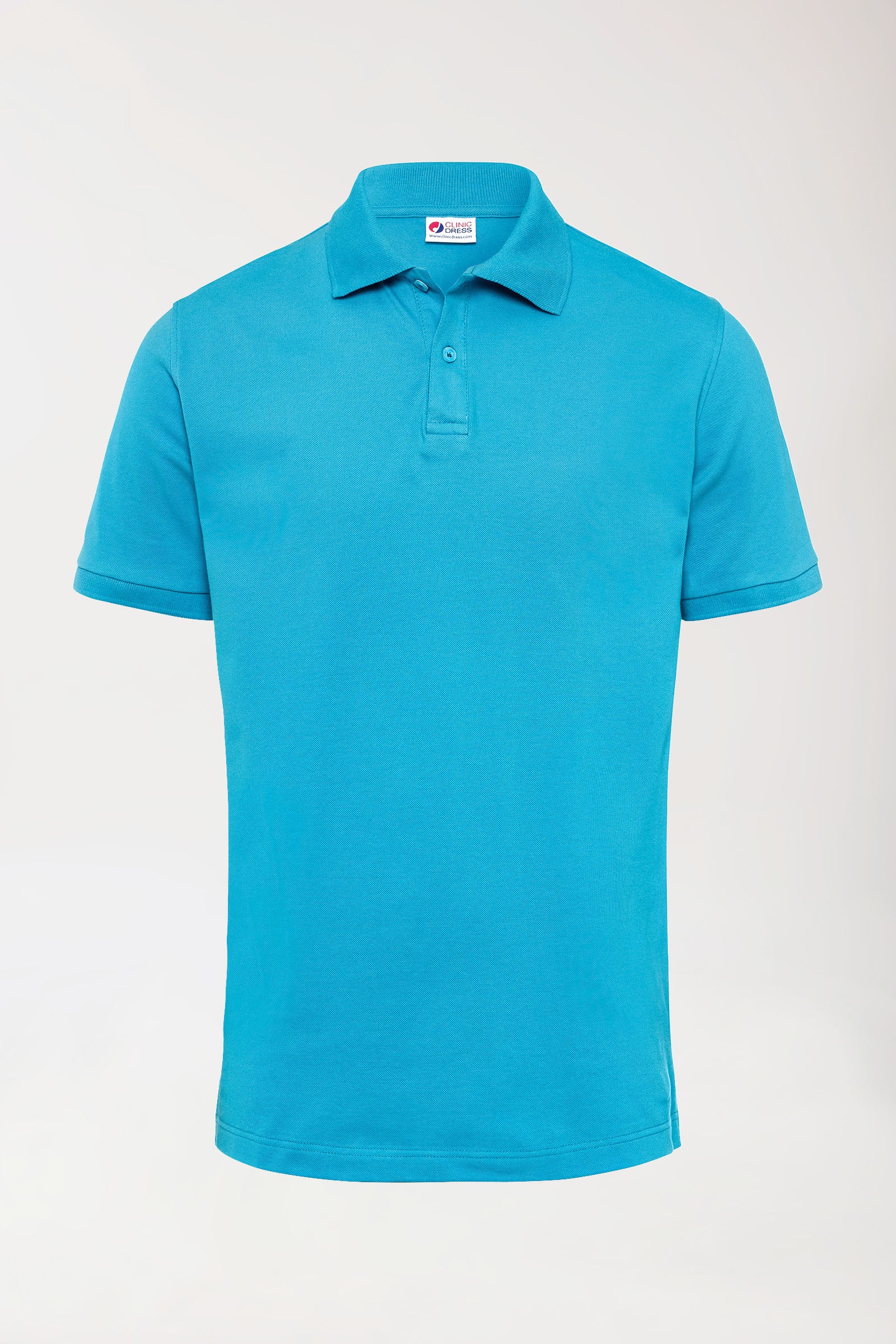Stretch Shirt Herren - Polokragen türkis