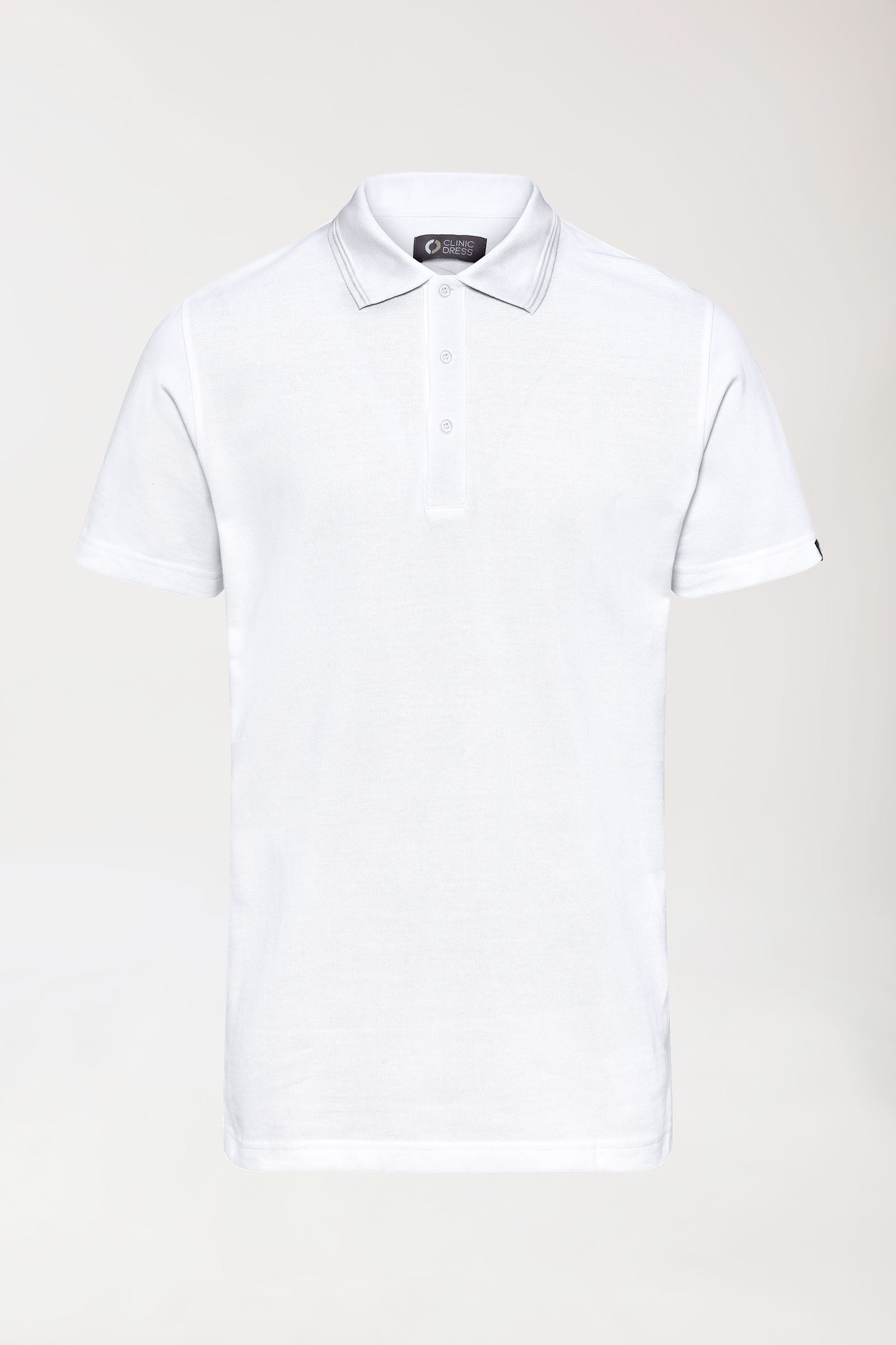 COMFY FLEX Stretch Shirt Herren - Polokragen weiß