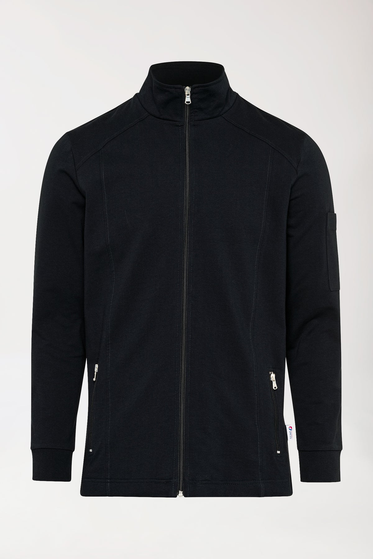 Sweatjacke Herren - Stehkragen schwarz