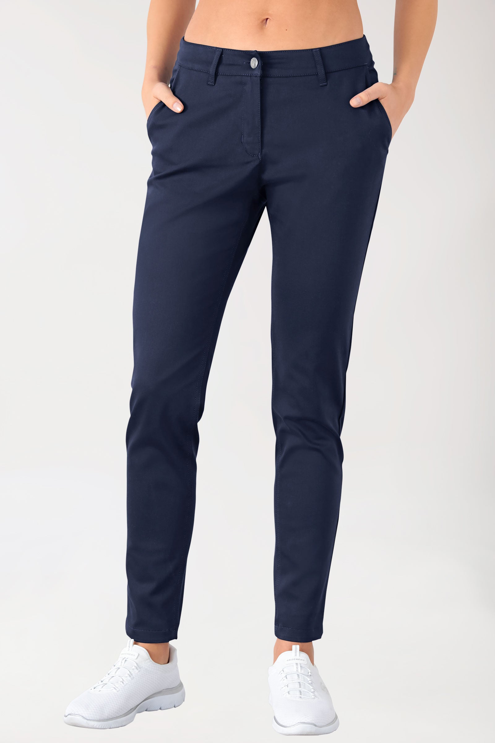 Stretch Hose Damen - Chino Style navy