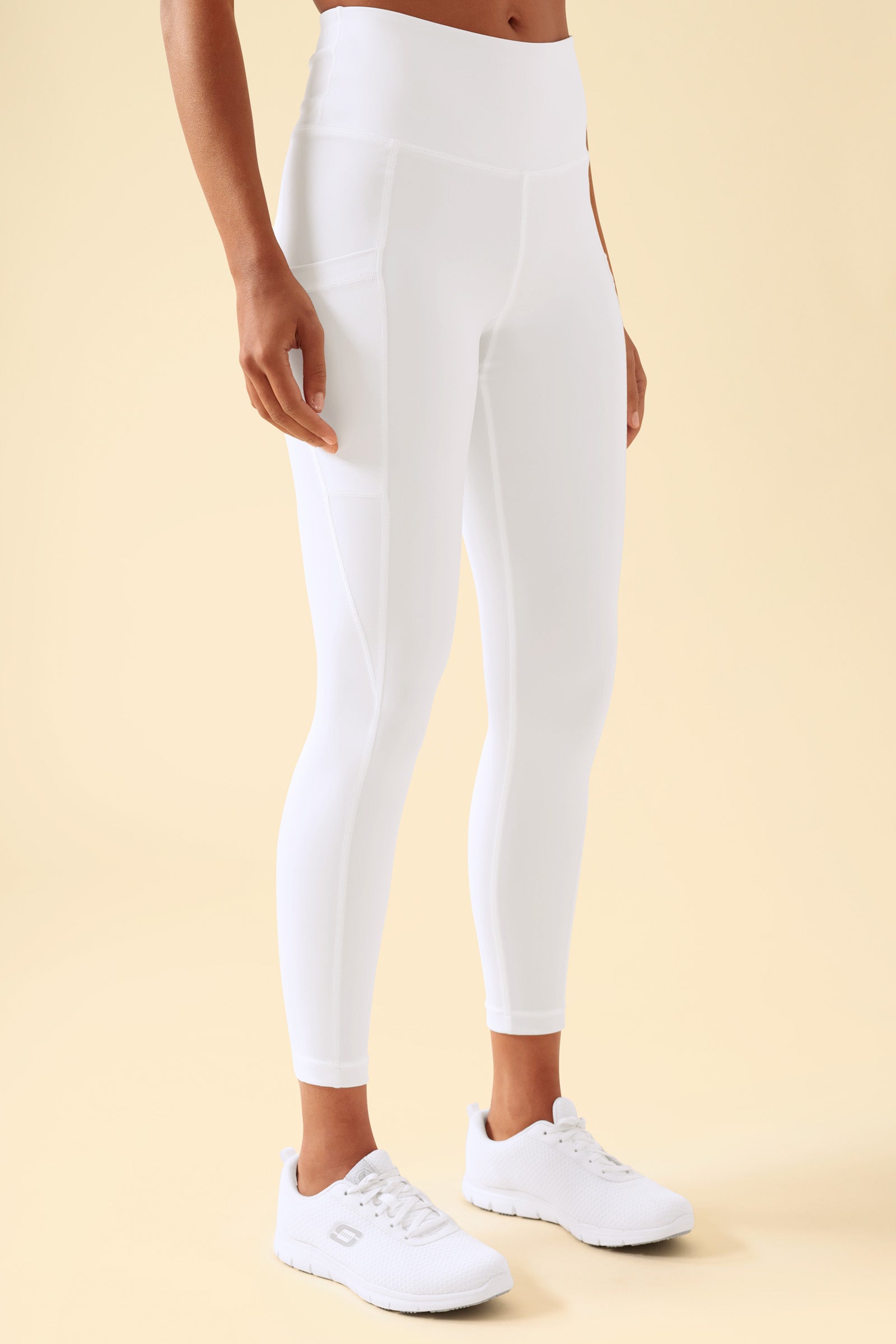 KAERE Leggings Damen - super elastisch weiß
