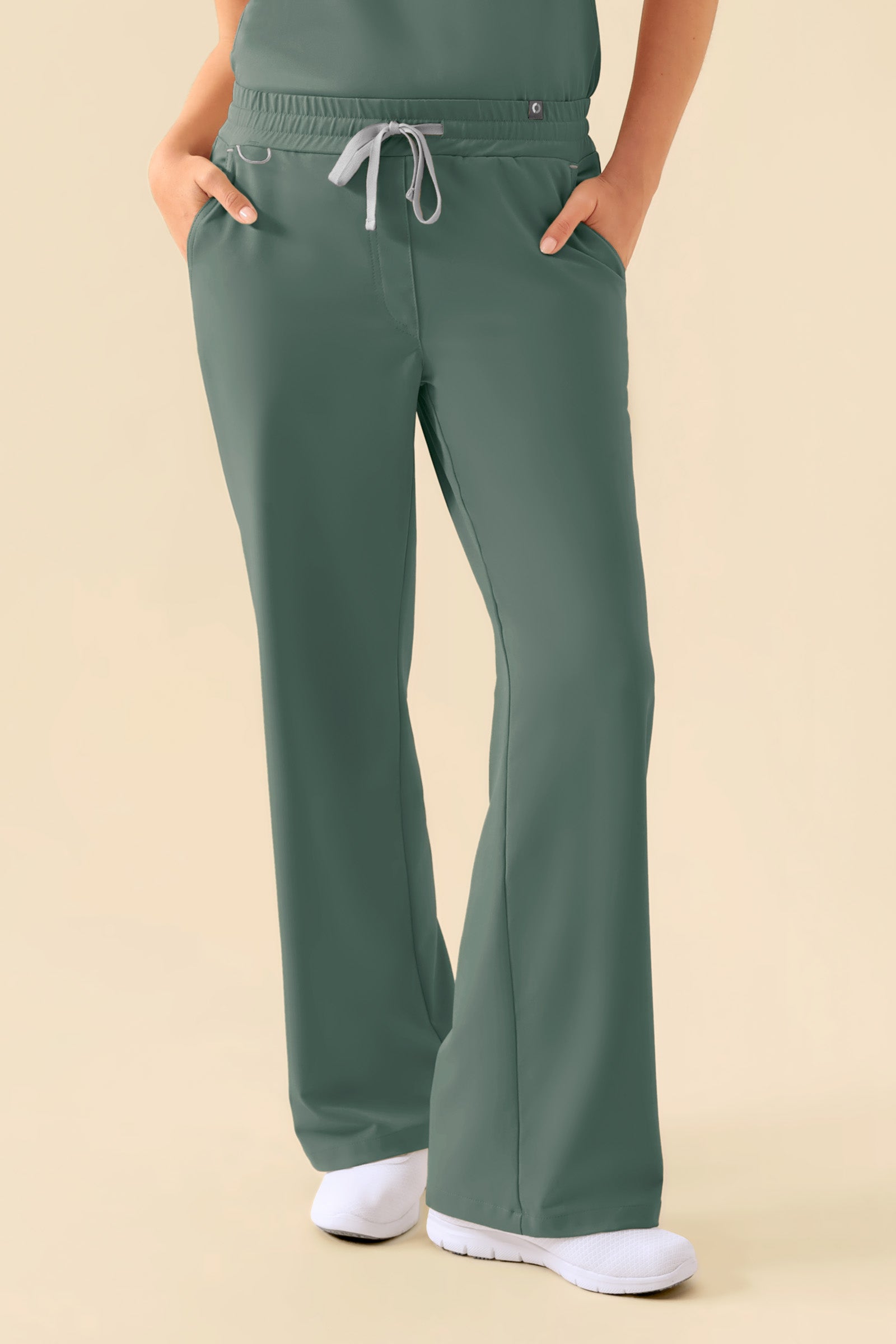 KAERE Hose Damen - weites Bein dunkelgrün