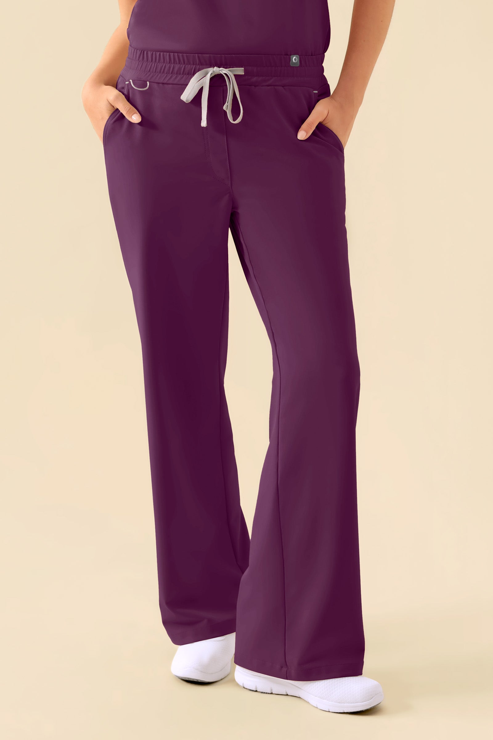 KAERE Hose Damen - weites Bein pflaume