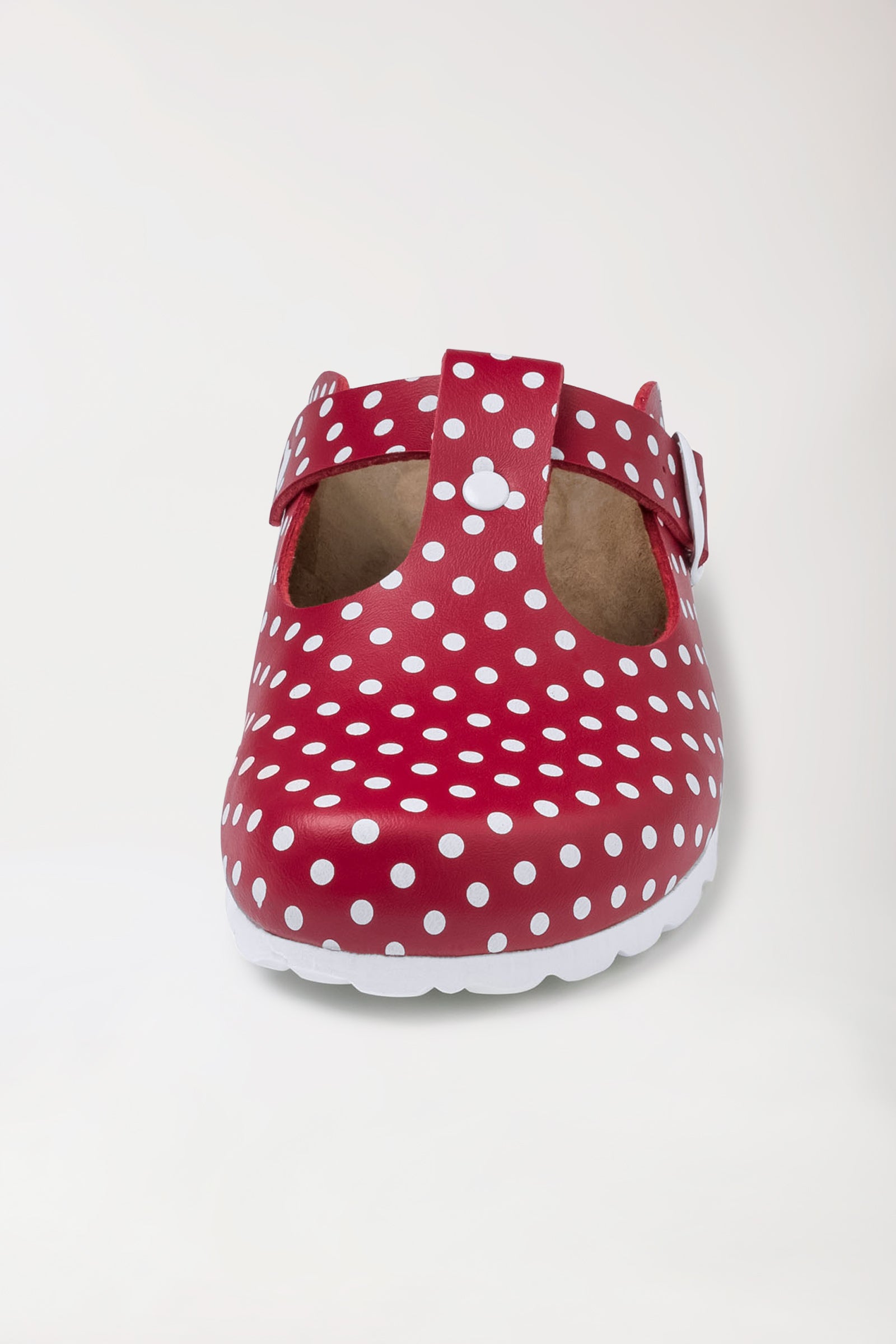 Damen Clog rot/weiß