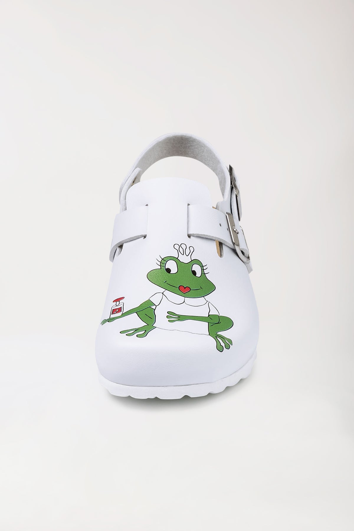 Damen Clog - Motivdruck - weiß