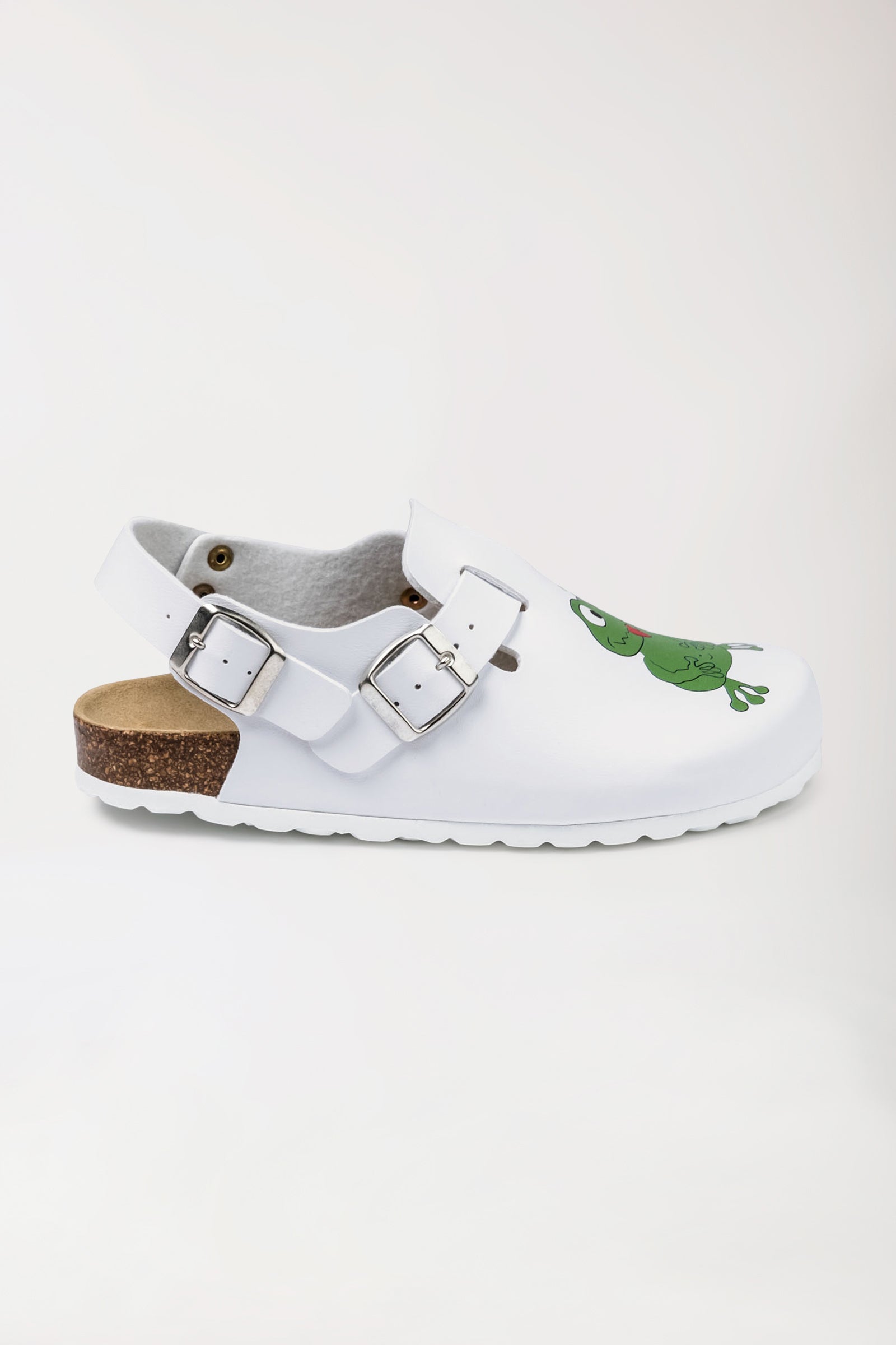 Damen Clog - Motivdruck - weiß, Vorderansicht
