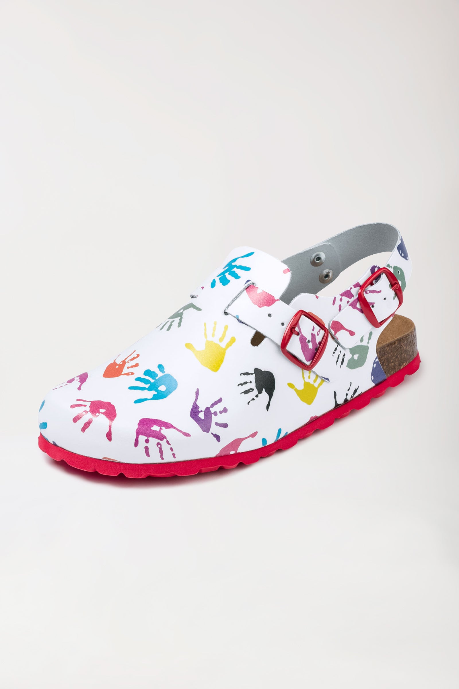 Damen Clog weiß/bunt