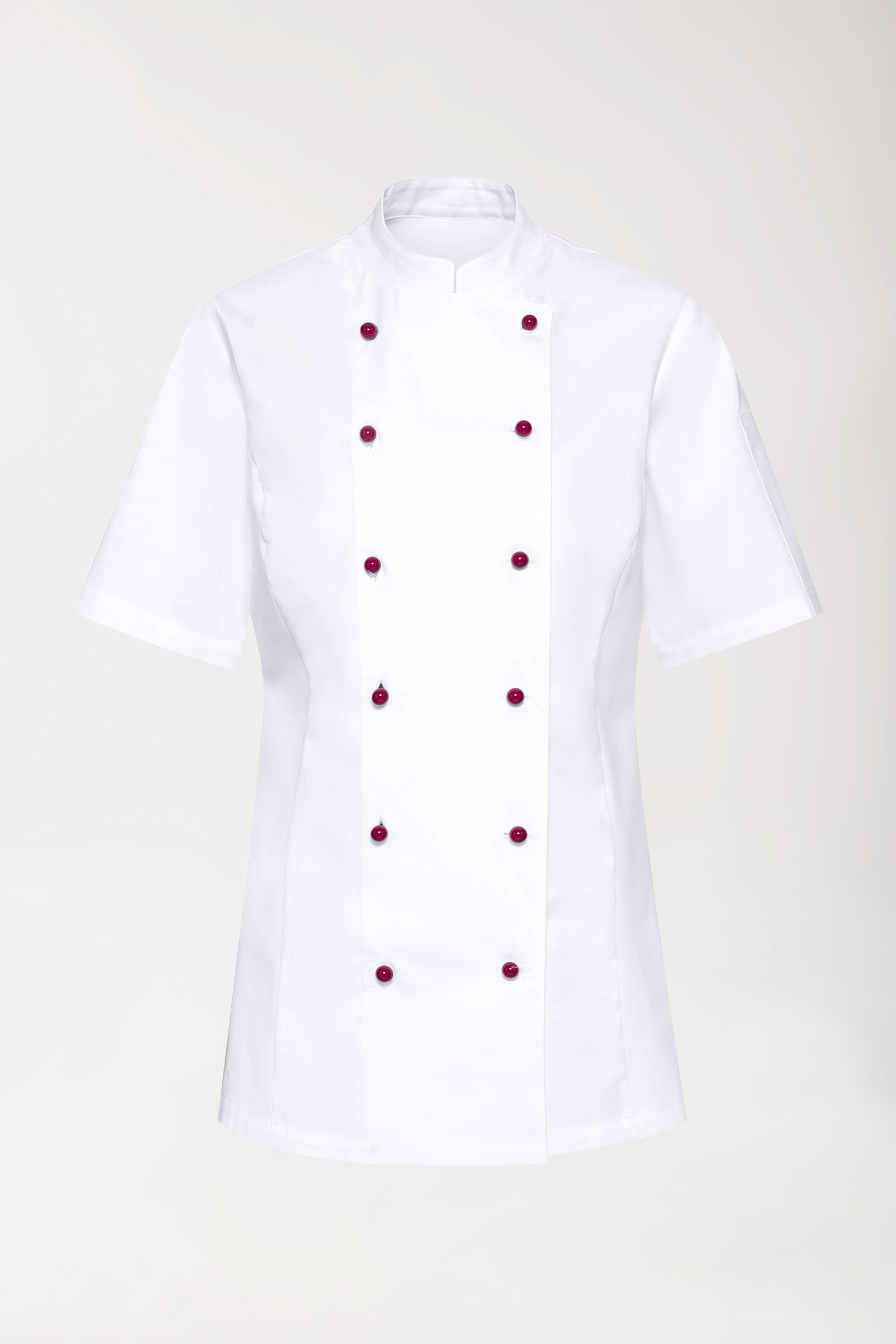 Gastro Kochjacke Damen - 6er Knopfreihe - 1/2 Arm weiß