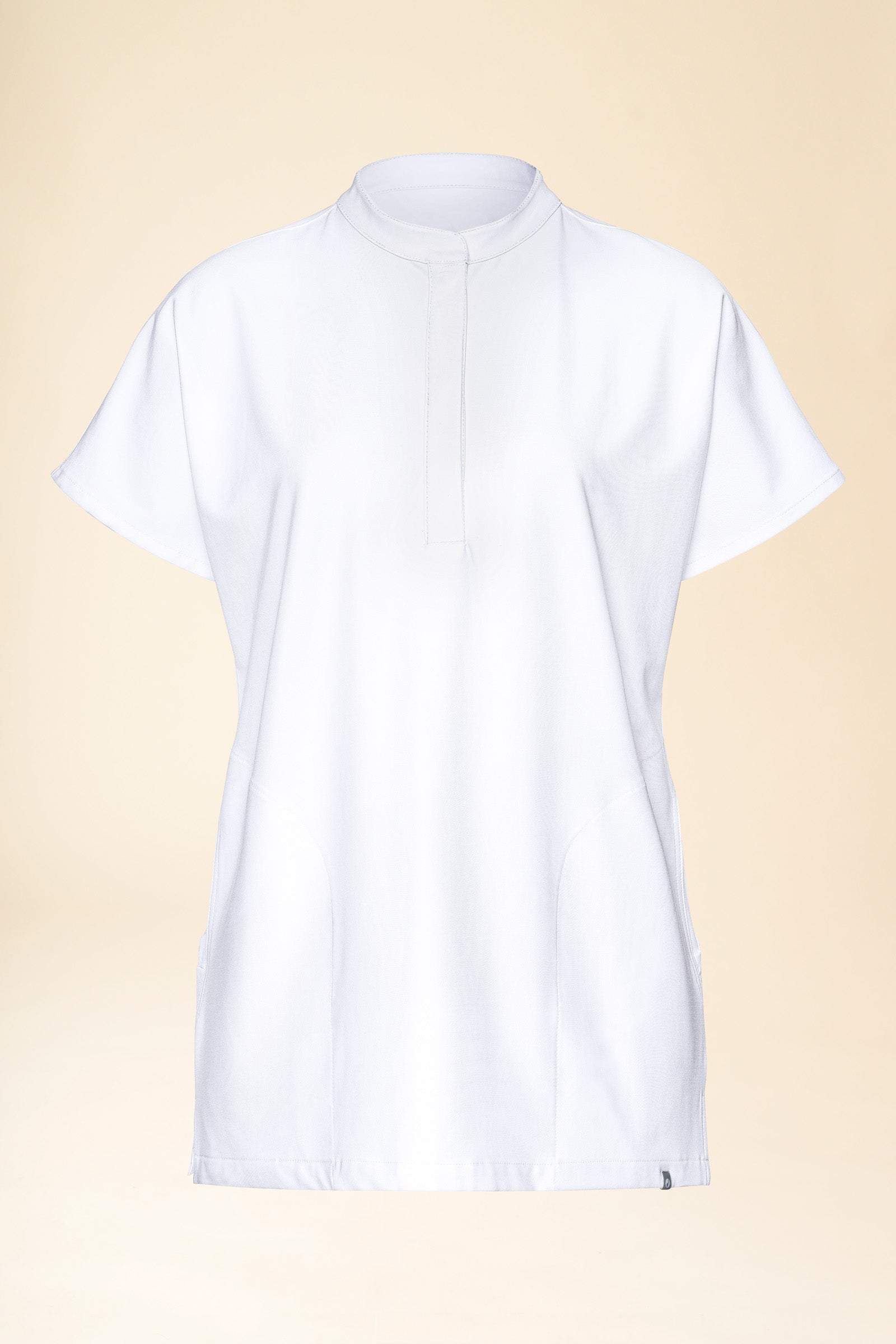 KAERE Schlupfkasack Damen - Stehkragen weiß, Vorderansicht