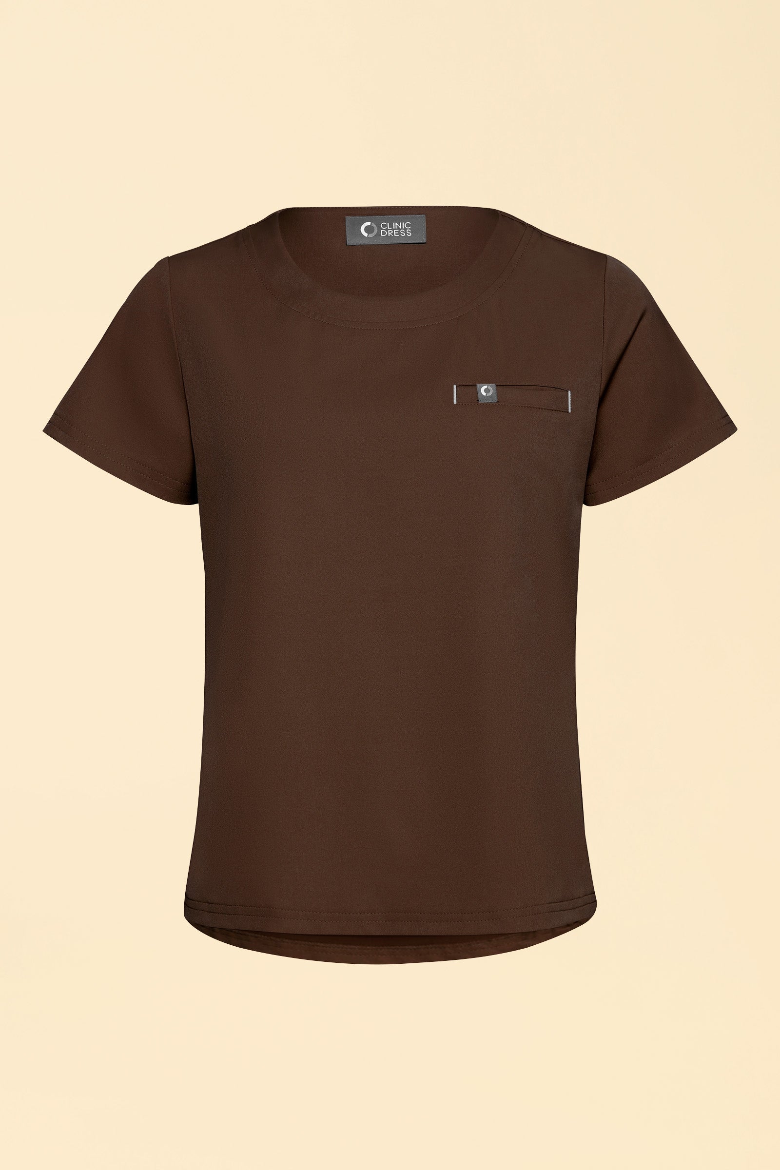 KAERE Shirt Damen - Rundhalsausschnitt coffee, Vorderansicht