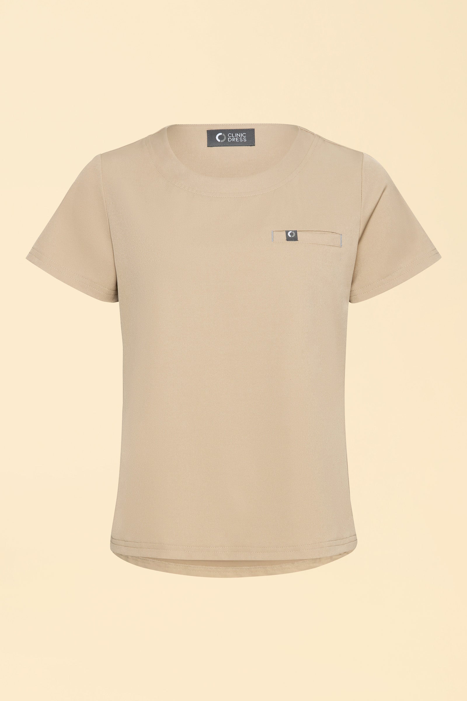 KAERE Shirt Damen - Rundhalsausschnitt sand, Vorderansicht