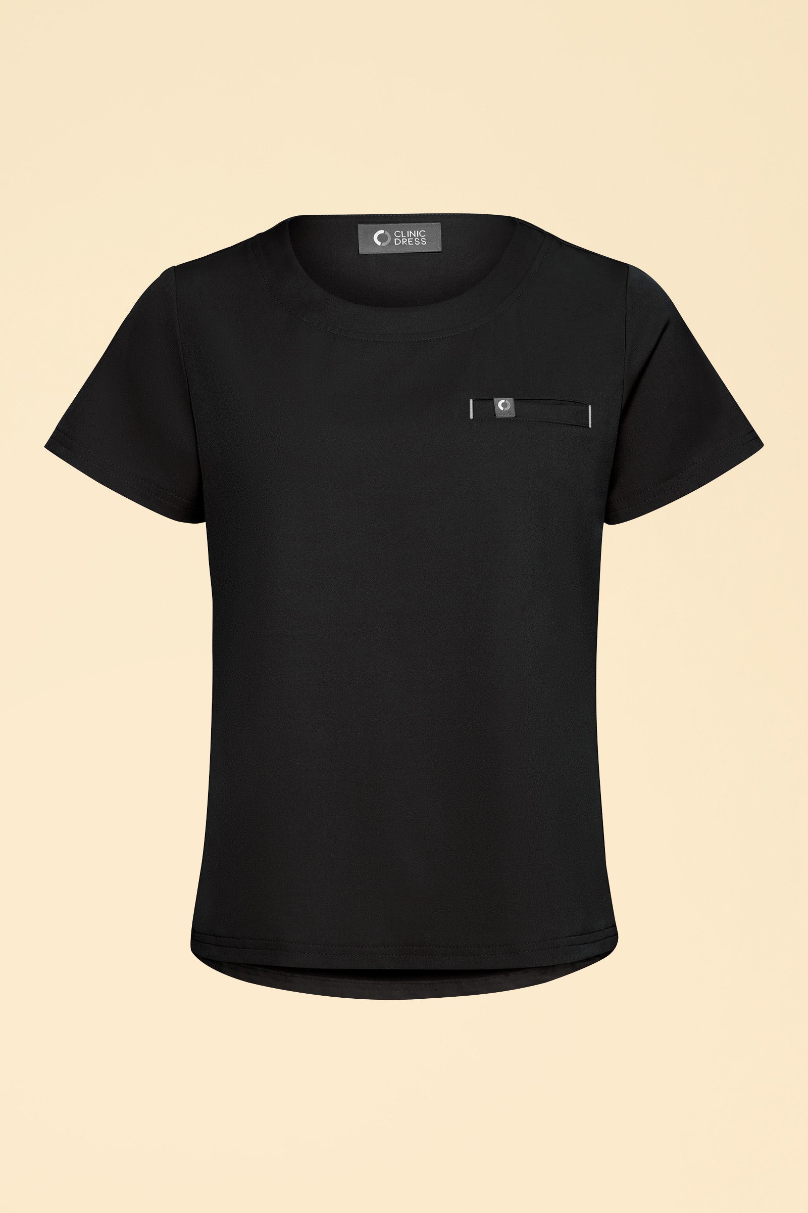 KAERE Shirt Damen - Rundhalsausschnitt schwarz, Vorderansicht