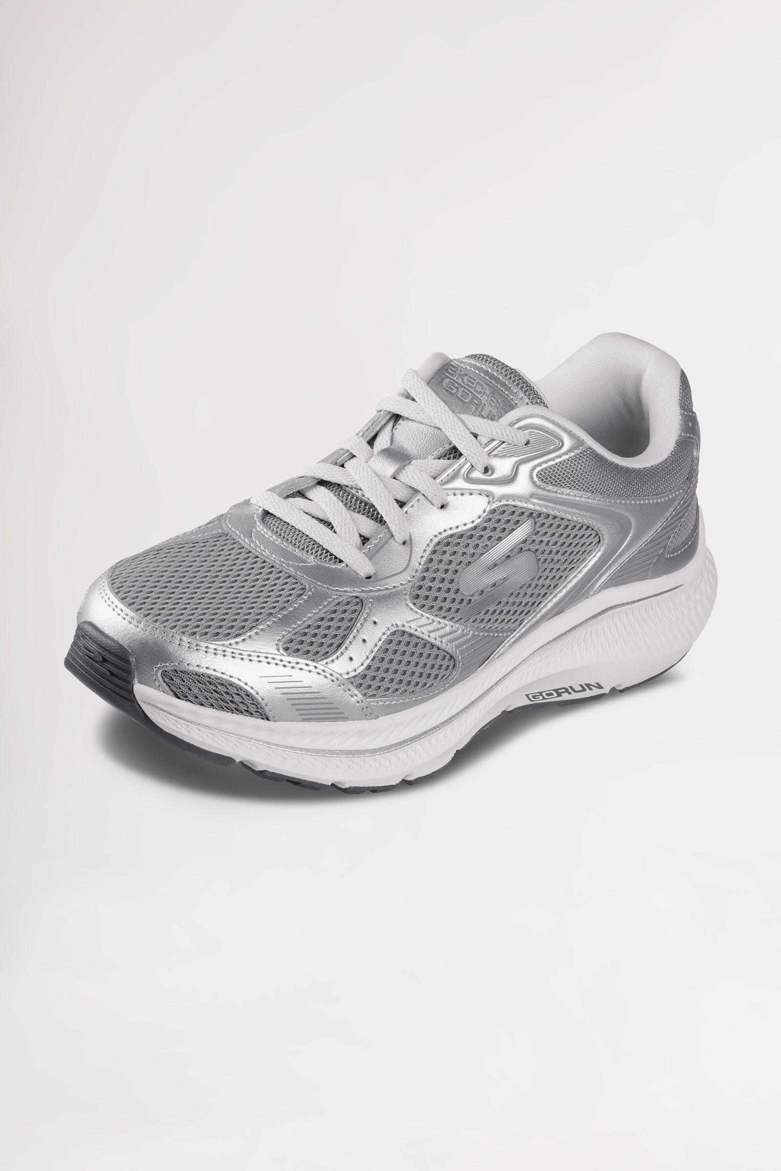 Damen Sneaker-SKECHERS-silber/weiß