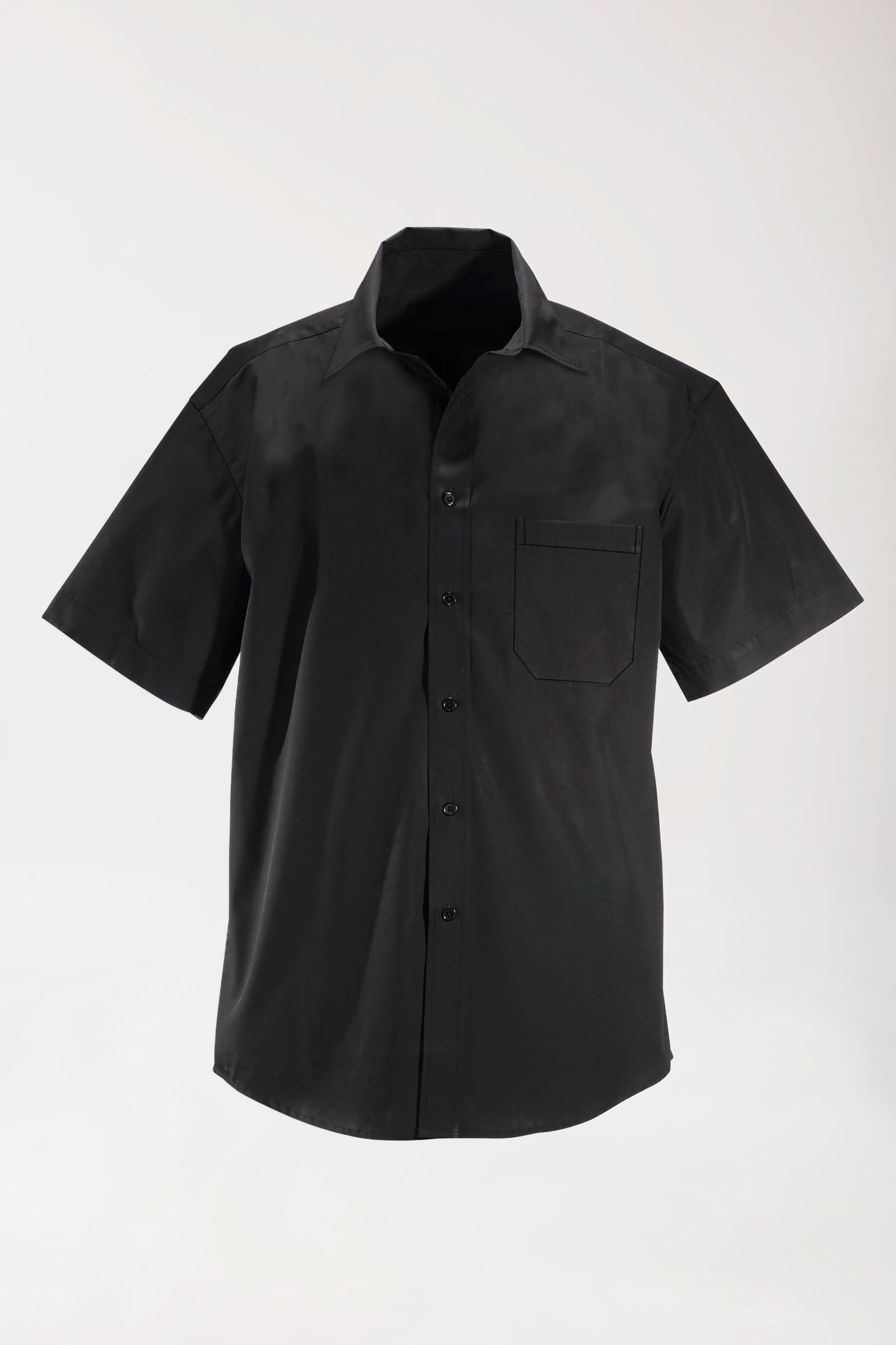 Herrenhemd Schwarz Halbarm