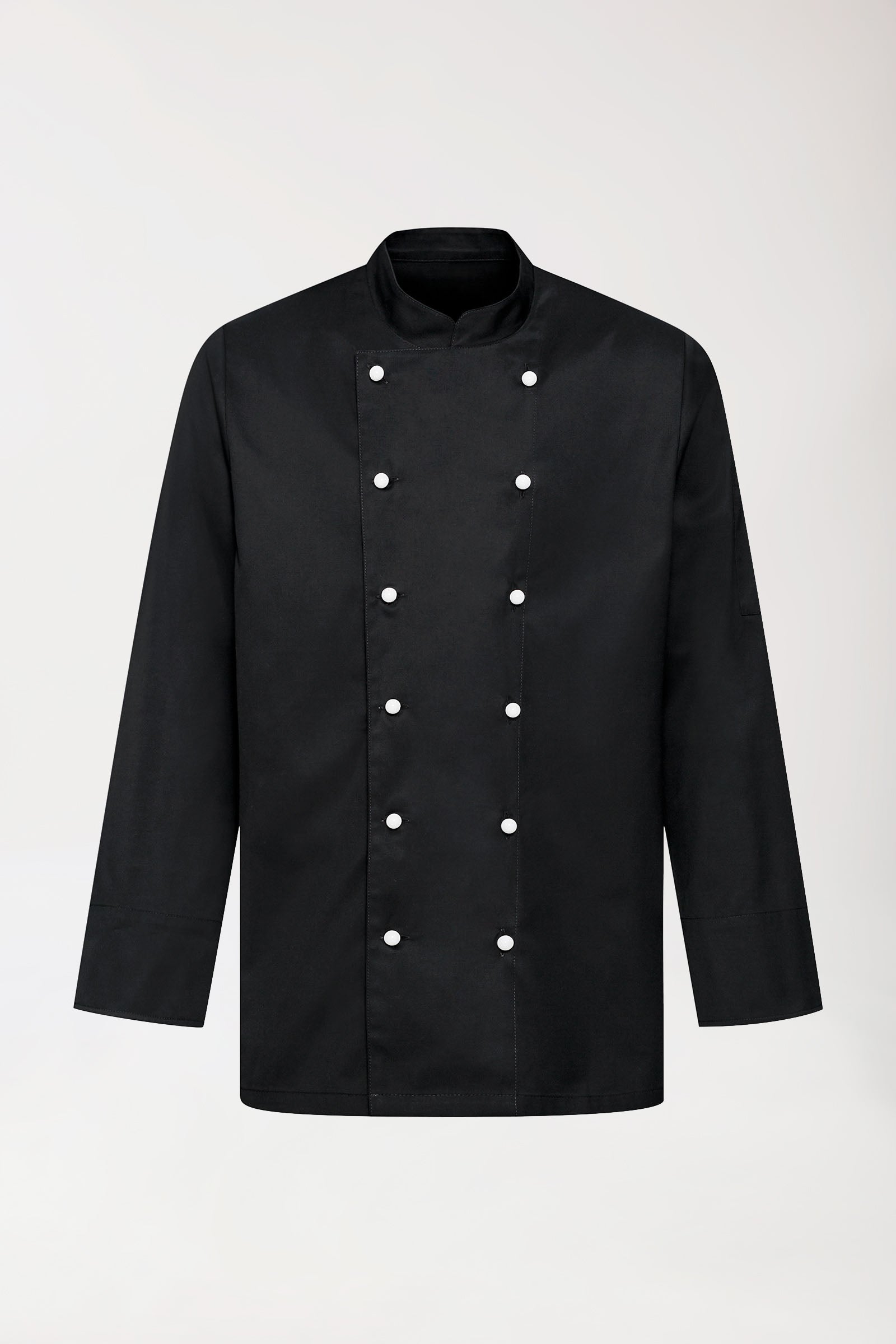 Gastro Kochjacke Herren - 6er Knopfreihe - 1/1 Arm schwarz