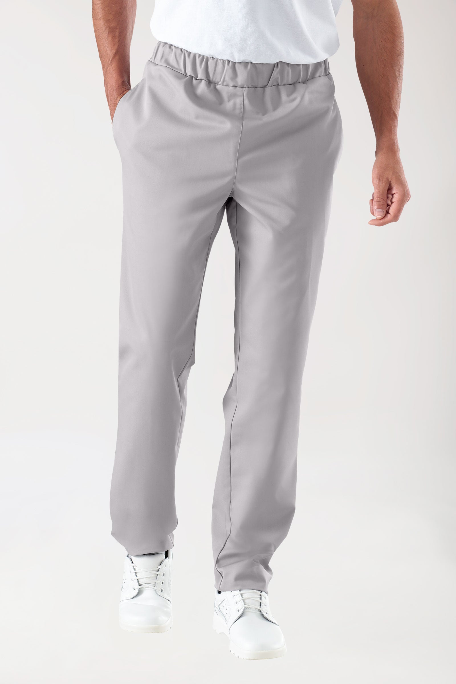 JUST STRONG Hose Unisex - Seitentasche - Gummibund grau