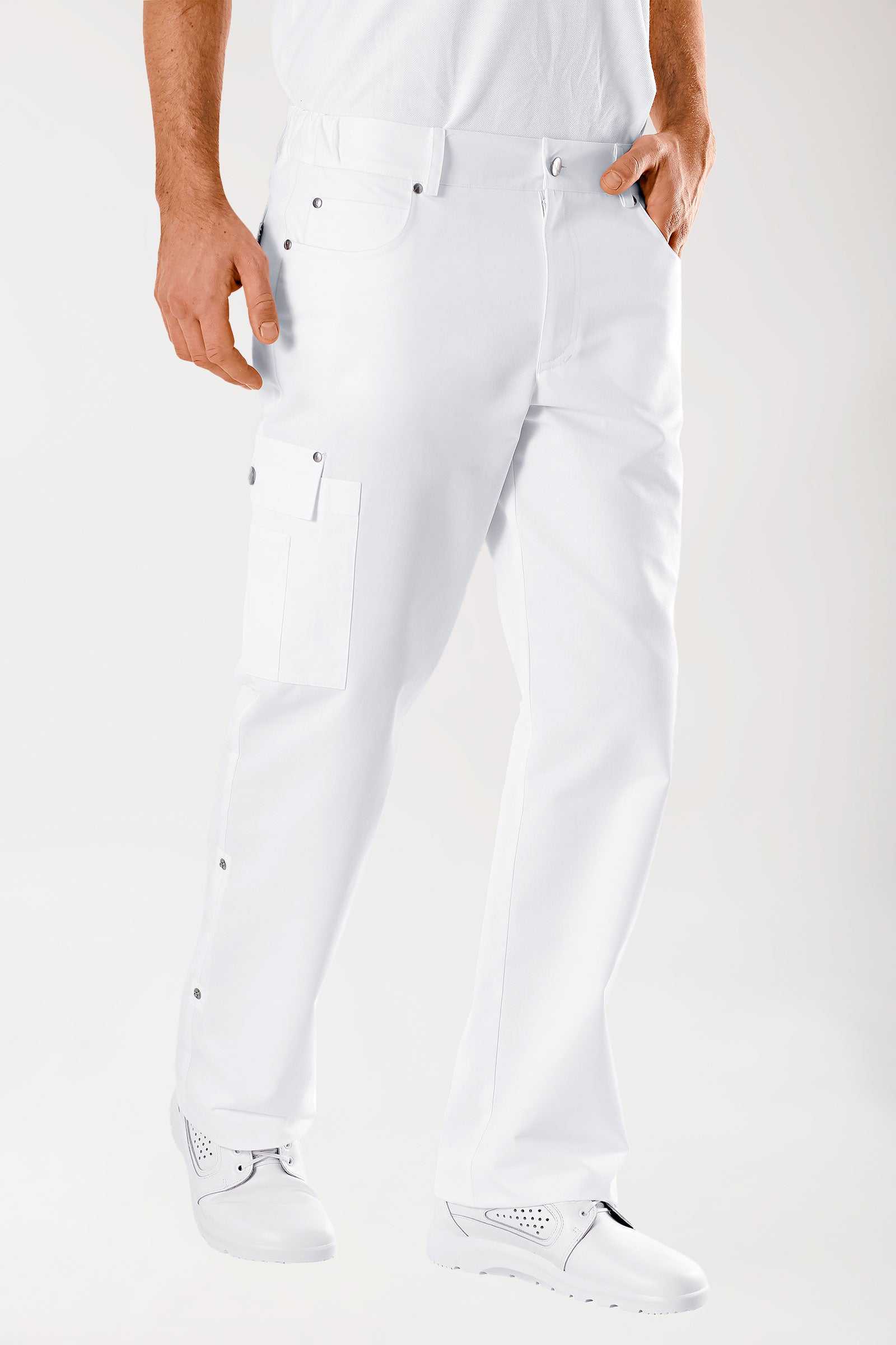 JUST STRONG Hose Unisex - Teilgummibund weiß