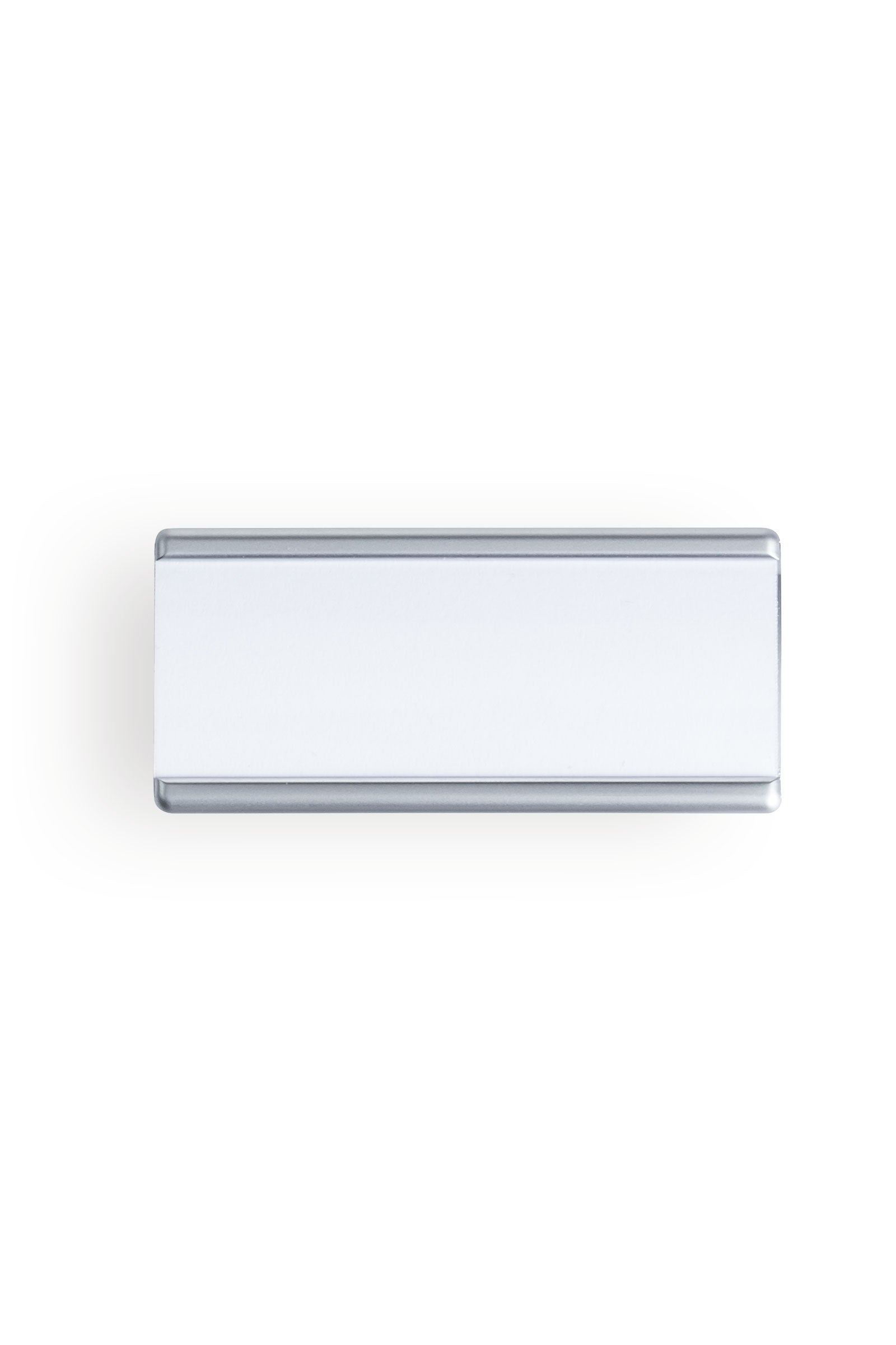 Namensschild Anstecker Silber Metallic 7x3 cm
