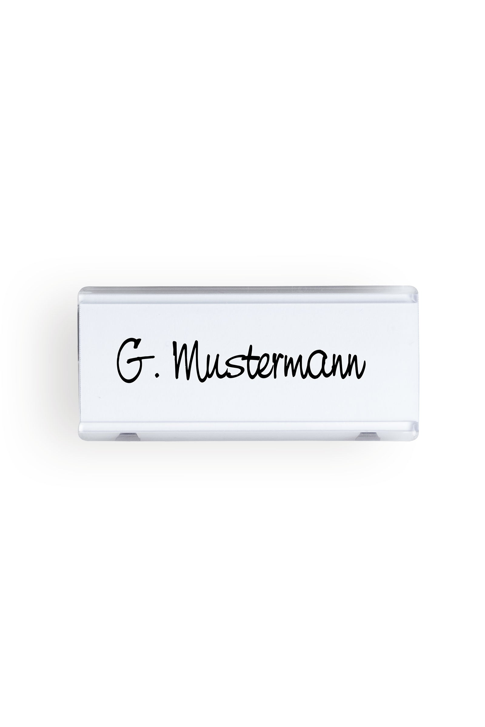 Namensschild Magnet Transparent 7x3 cm