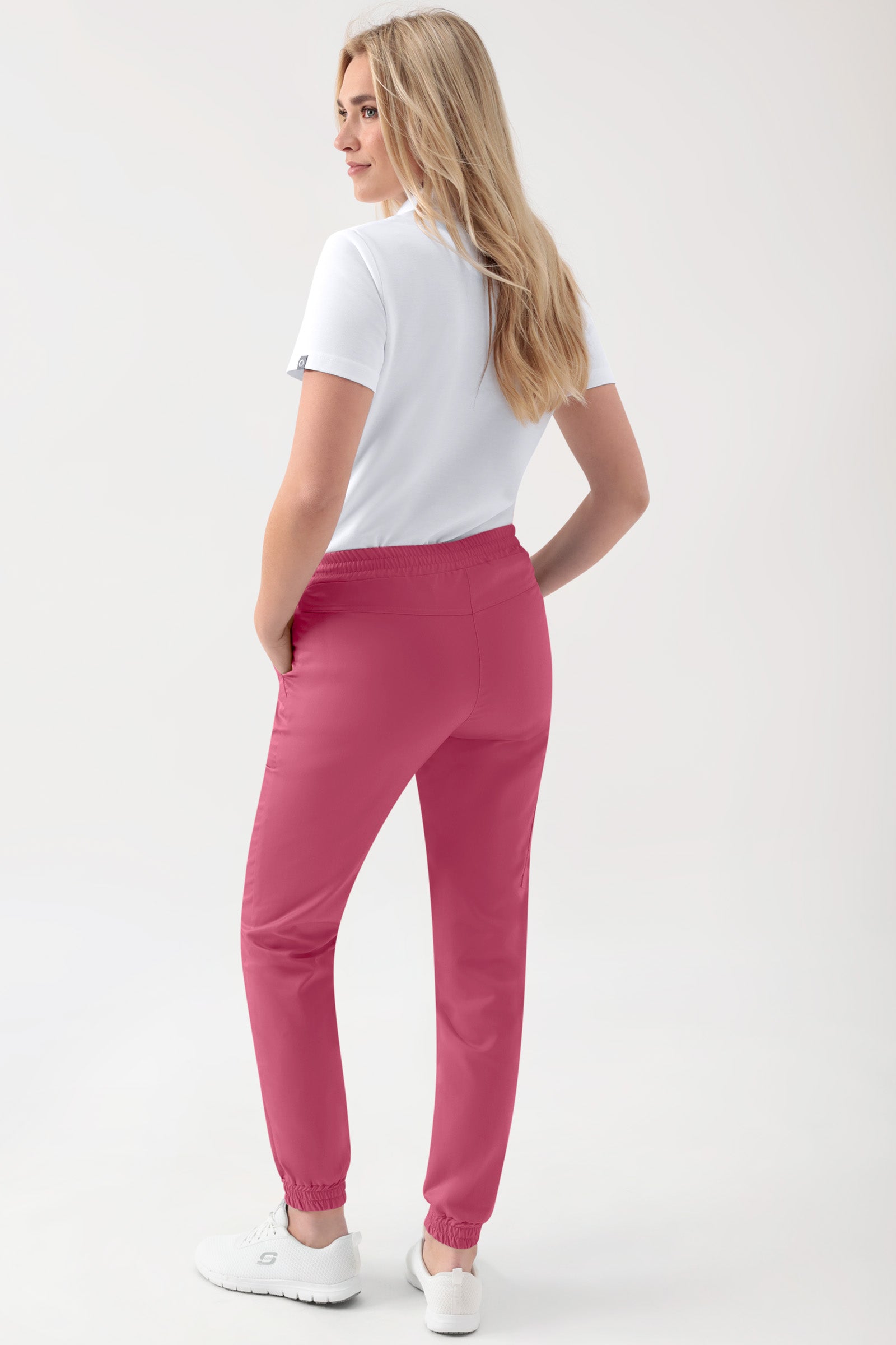 GREEN Stretch Hose Damen - Jogpants Style rosenholz, Rückansicht 