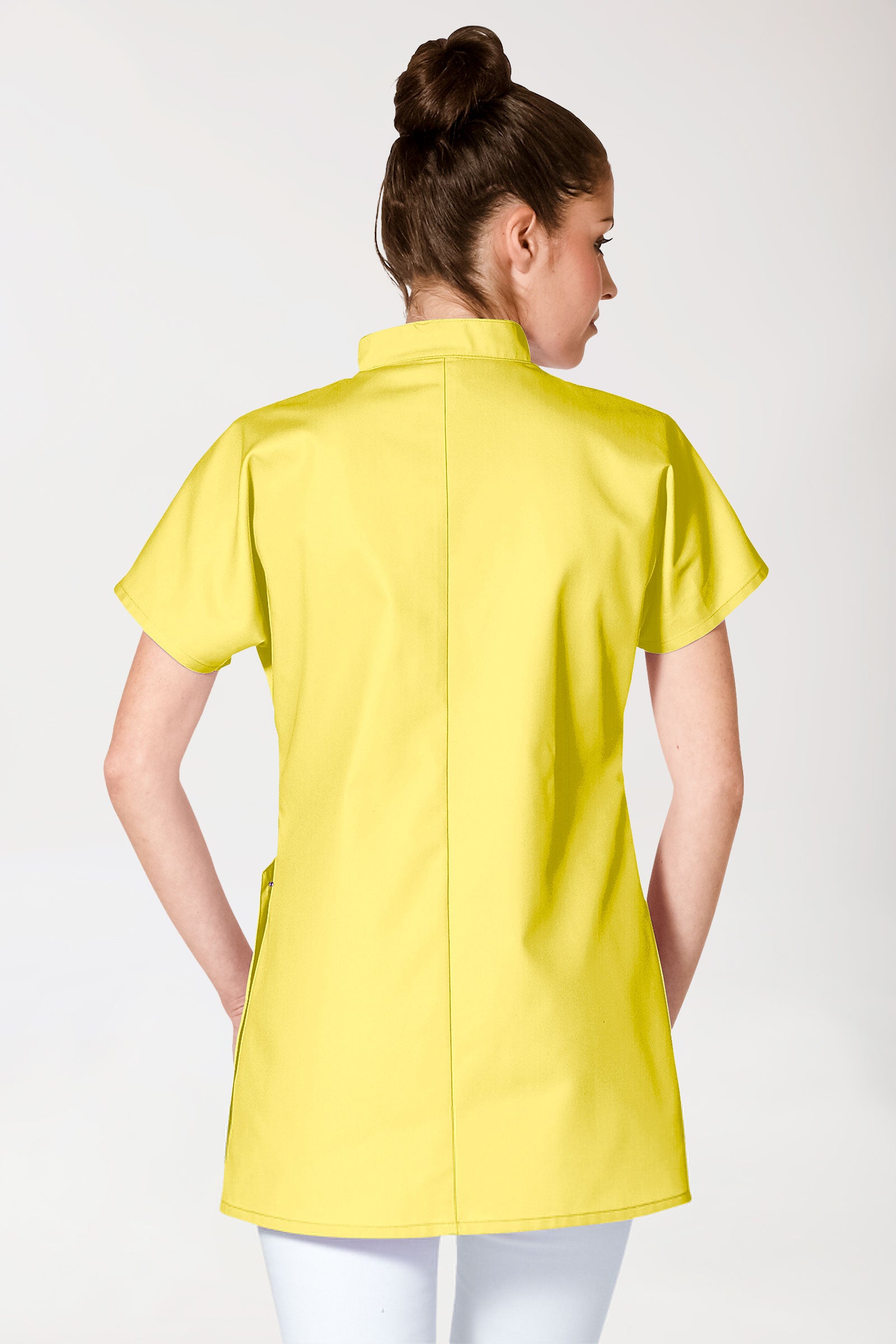 JUST STRONG Kasack Damen - Druckknopfleiste gelb