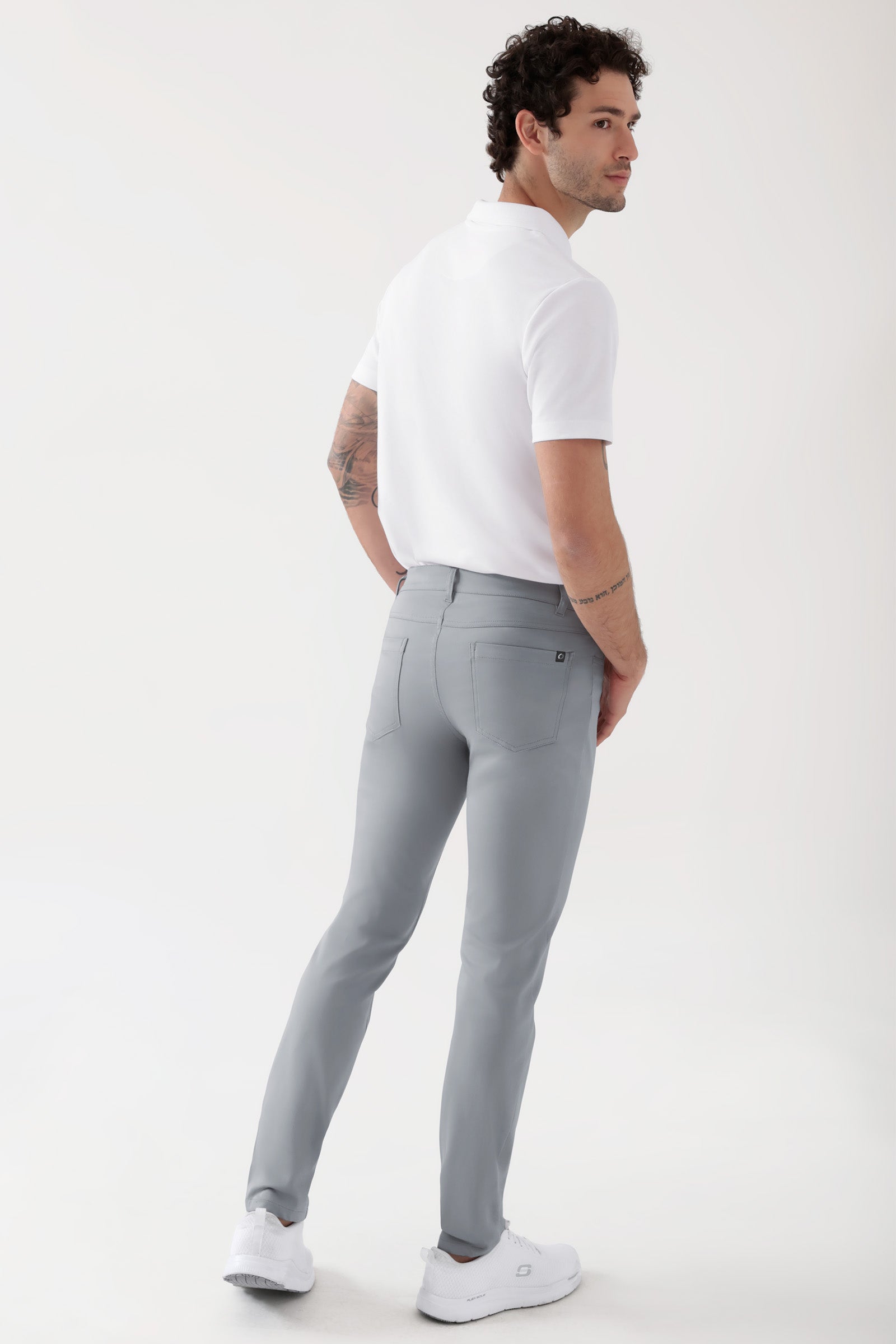 COMFY FLEX 5-Pocket Hose Herren - schlankes Bein grau