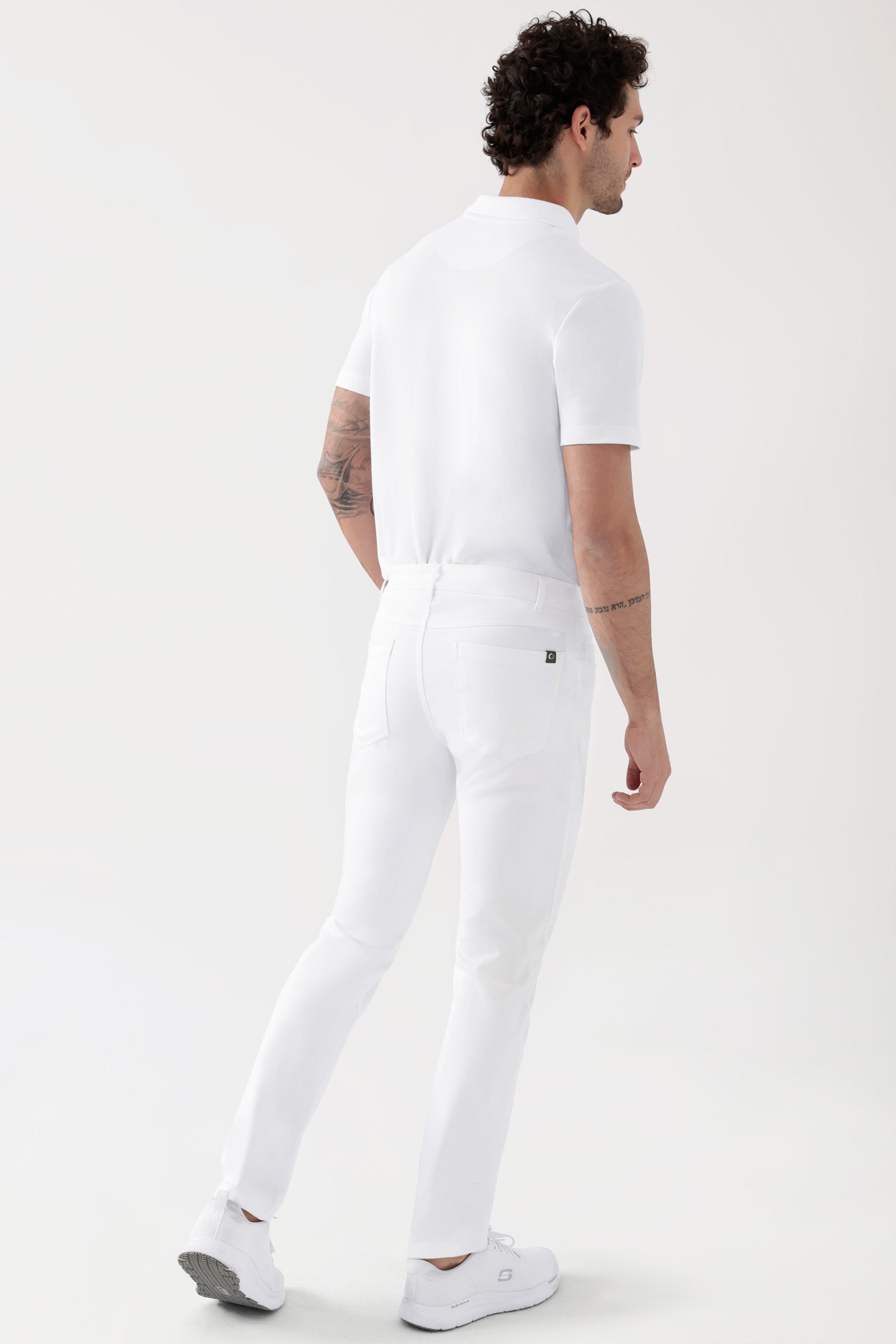 COMFY FLEX 5-Pocket Hose Herren - schlankes Bein weiß