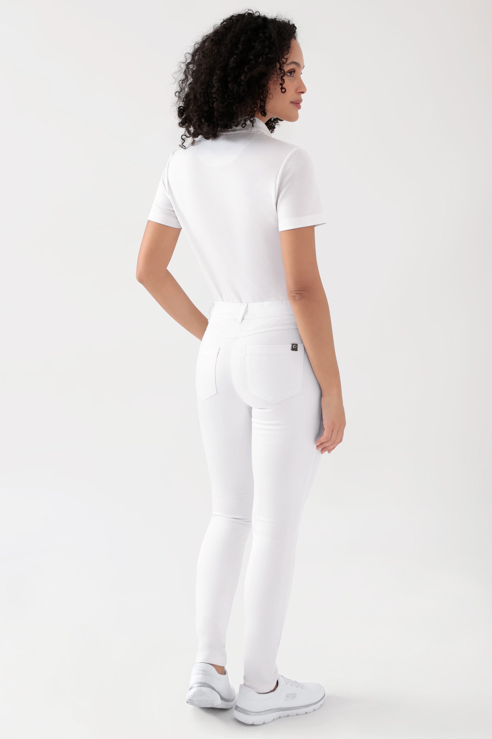COMFY FLEX 5-Pocket Hose Damen - schlankes Bein weiß