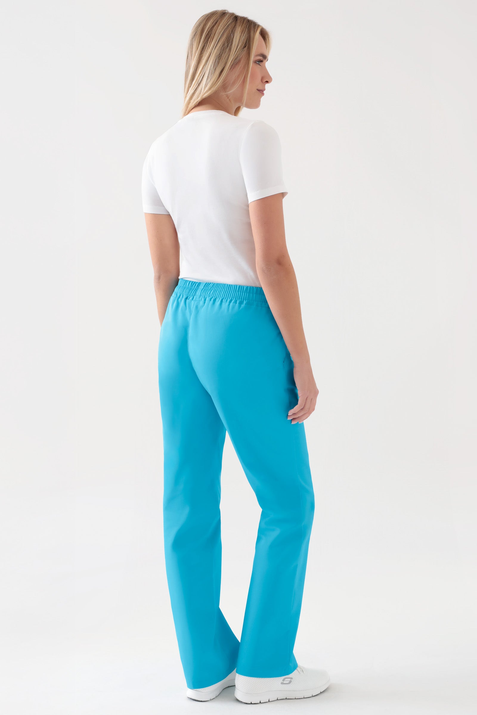 JUST STRONG Hose Damen - Gummibund türkis, Rückansicht 