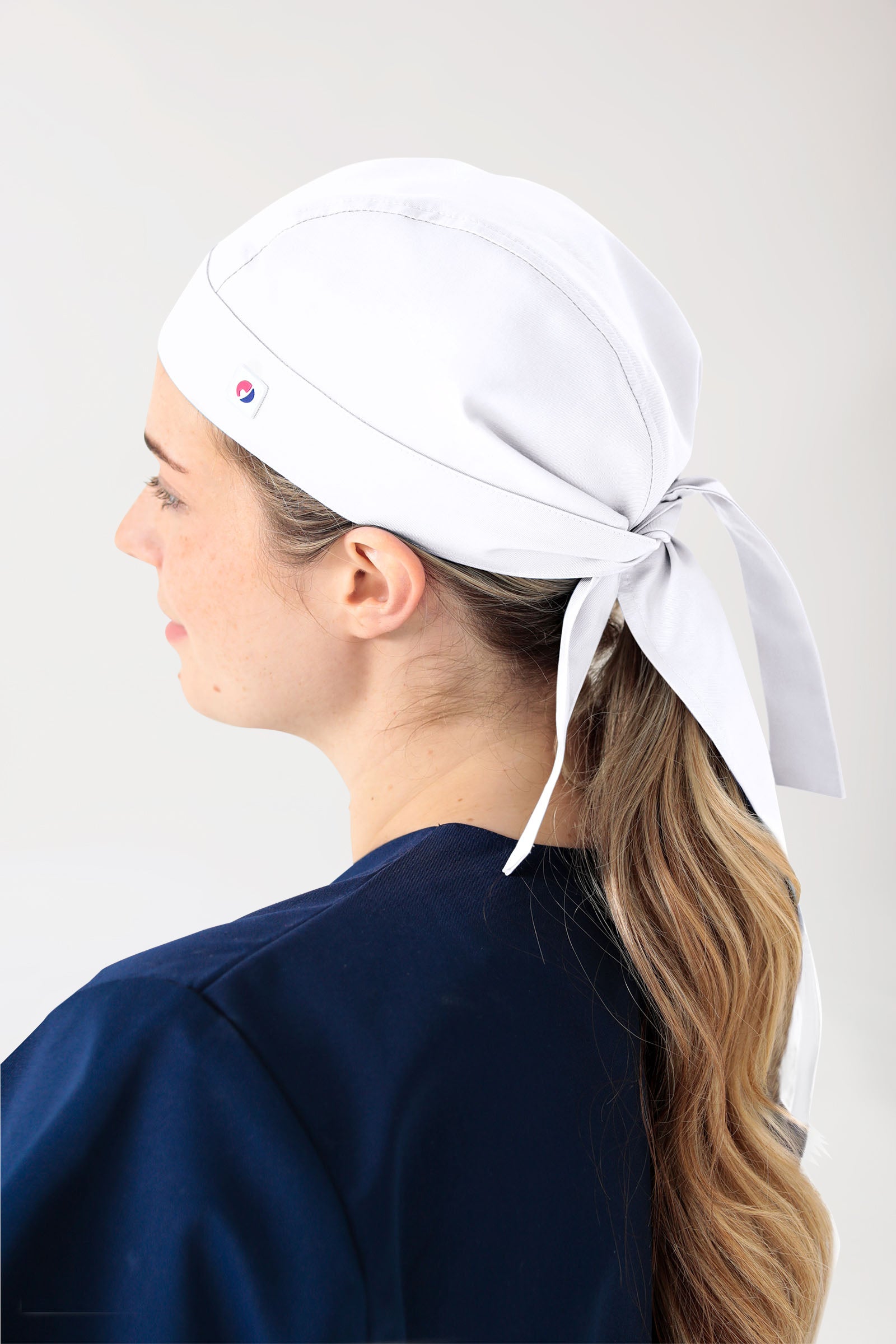 JUST STRONG Bandana Kopftuch Unisex weiß, Rückansicht 