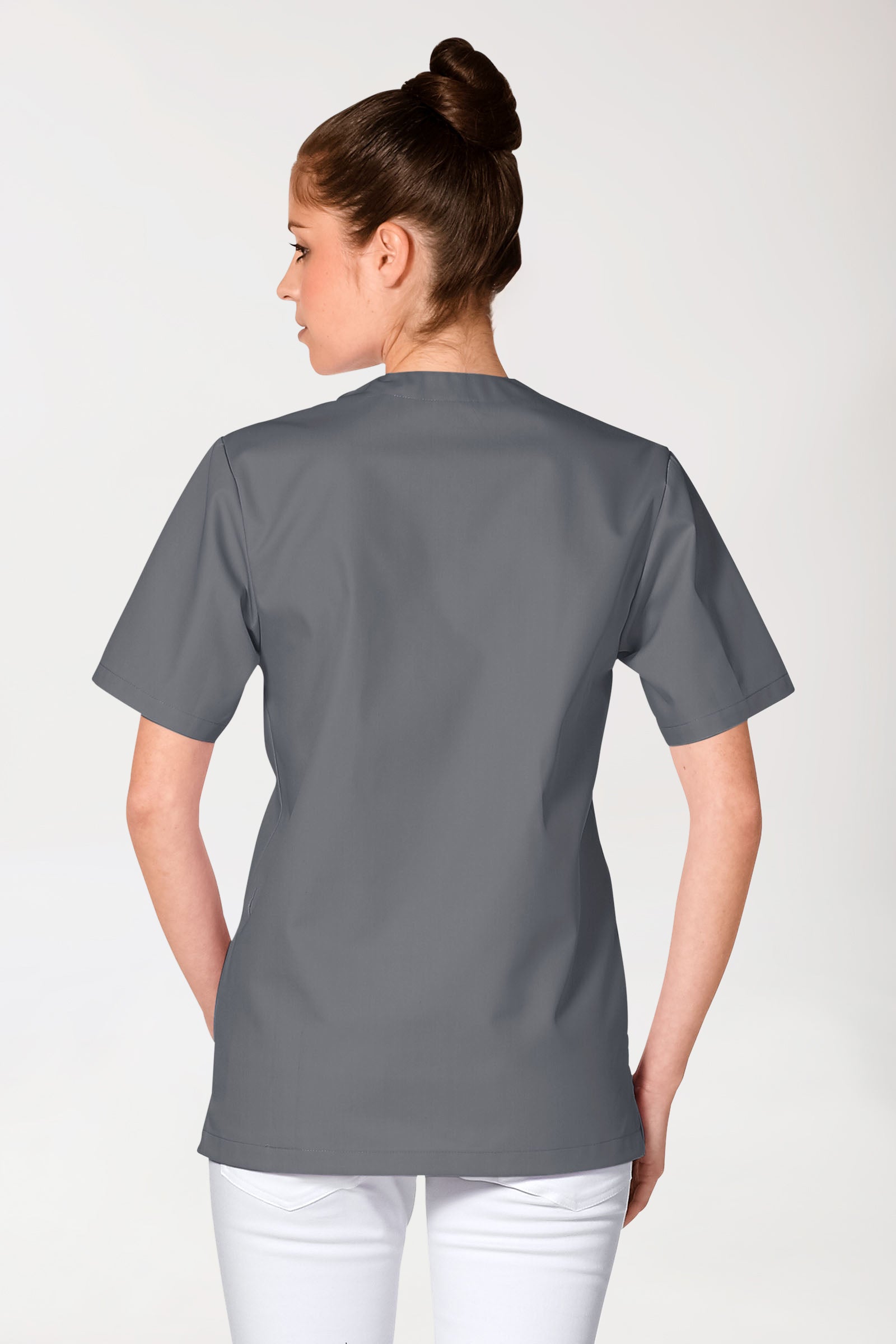 JUST STRONG Schlupfkasack Unisex - V-Ausschnitt steingrau